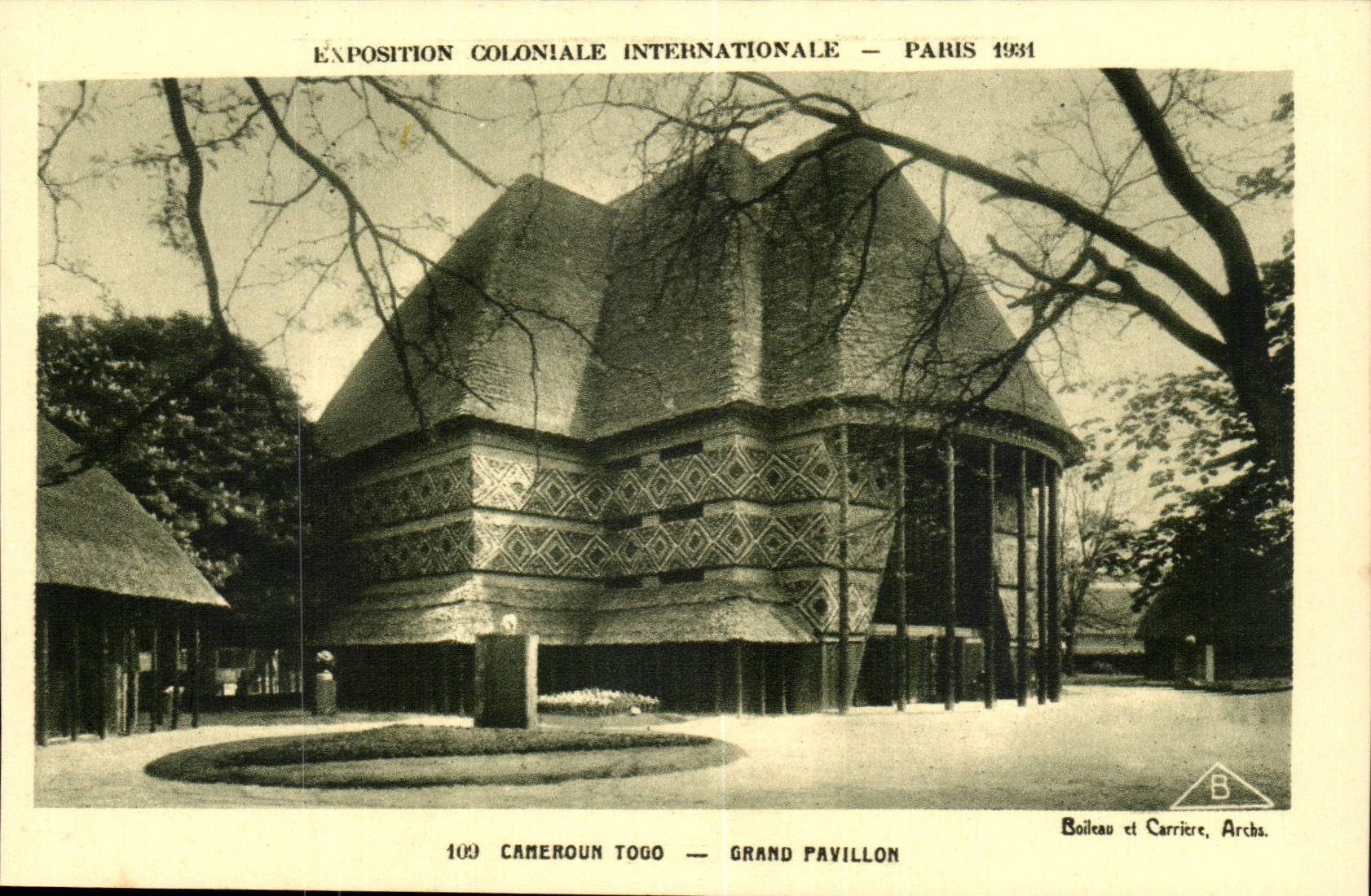 Exposition Coloniale Internationale-Paris-France-1931-Cameroun Togo-Grand Pavillion-CPA