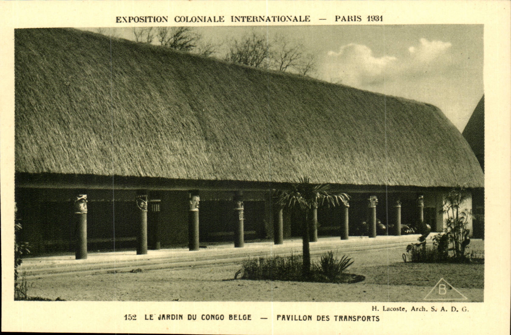 Exposition Coloniale Internationale-Paris-France-1931- Le Jardin Du Congo Belge -Pavillion des Transports-CPA