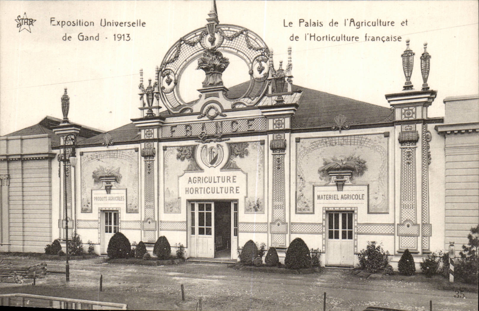 Exposition Universelle de Gand-Ghent-Belgique-Belgium-1913- Le Palais de l'Agriculture et l'Horticulture- CPA