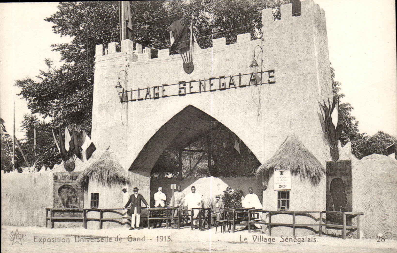 Exposition Universelle de Gand-Ghent-Belgique-Belgium-1913 -Le Village Senegalais CPA
