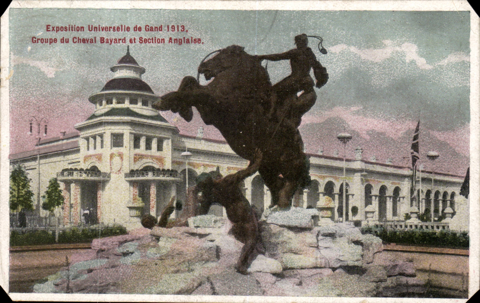 Exposition Universelle de Gand-Ghent-Belgique-Belgium-1913 - Groupe du Cheval Bayard et Section Anglaise- CPA