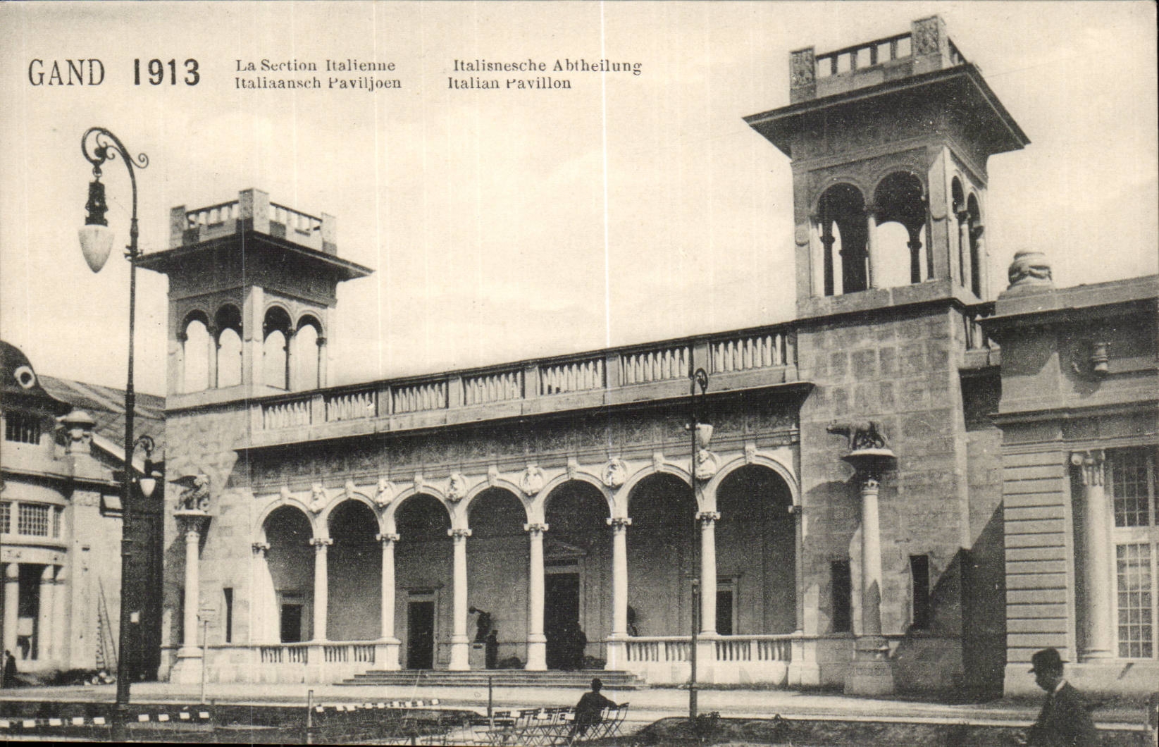 Exposition Universelle de Gand-Ghent-Belgique-Belgium-1913- La Section Italienne- Italian Pavillion-CPA