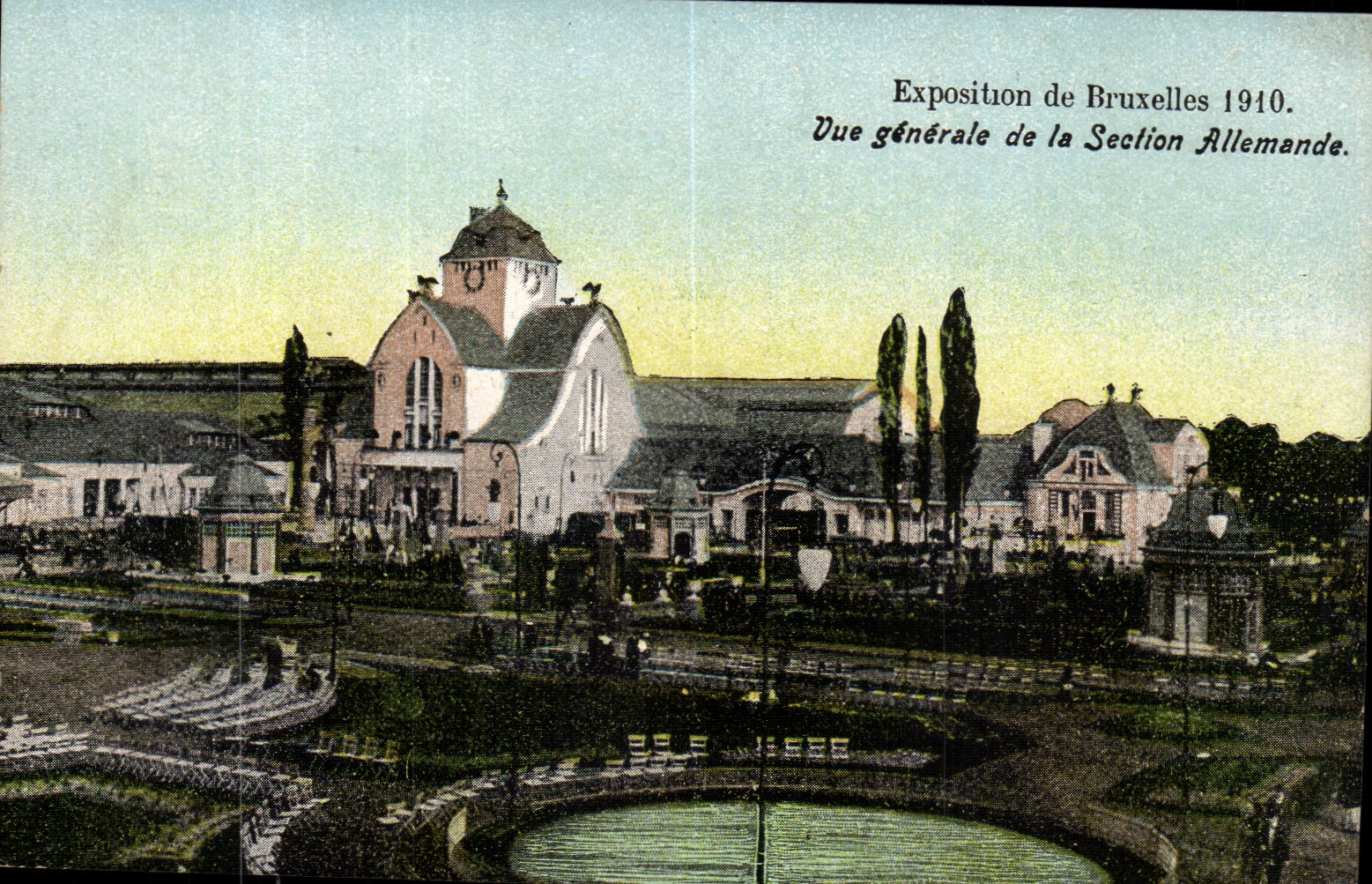 Exposition Universelle Bruxelles- Brussels-Belgique-Belgium-1910- Vue generale de la Section Allemande-CPA