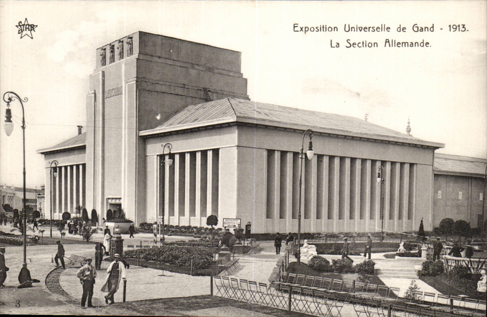 Exposition Universelle de Gand -Ghent-Belgique-Belgium-1913- La Section Allemende-CPA