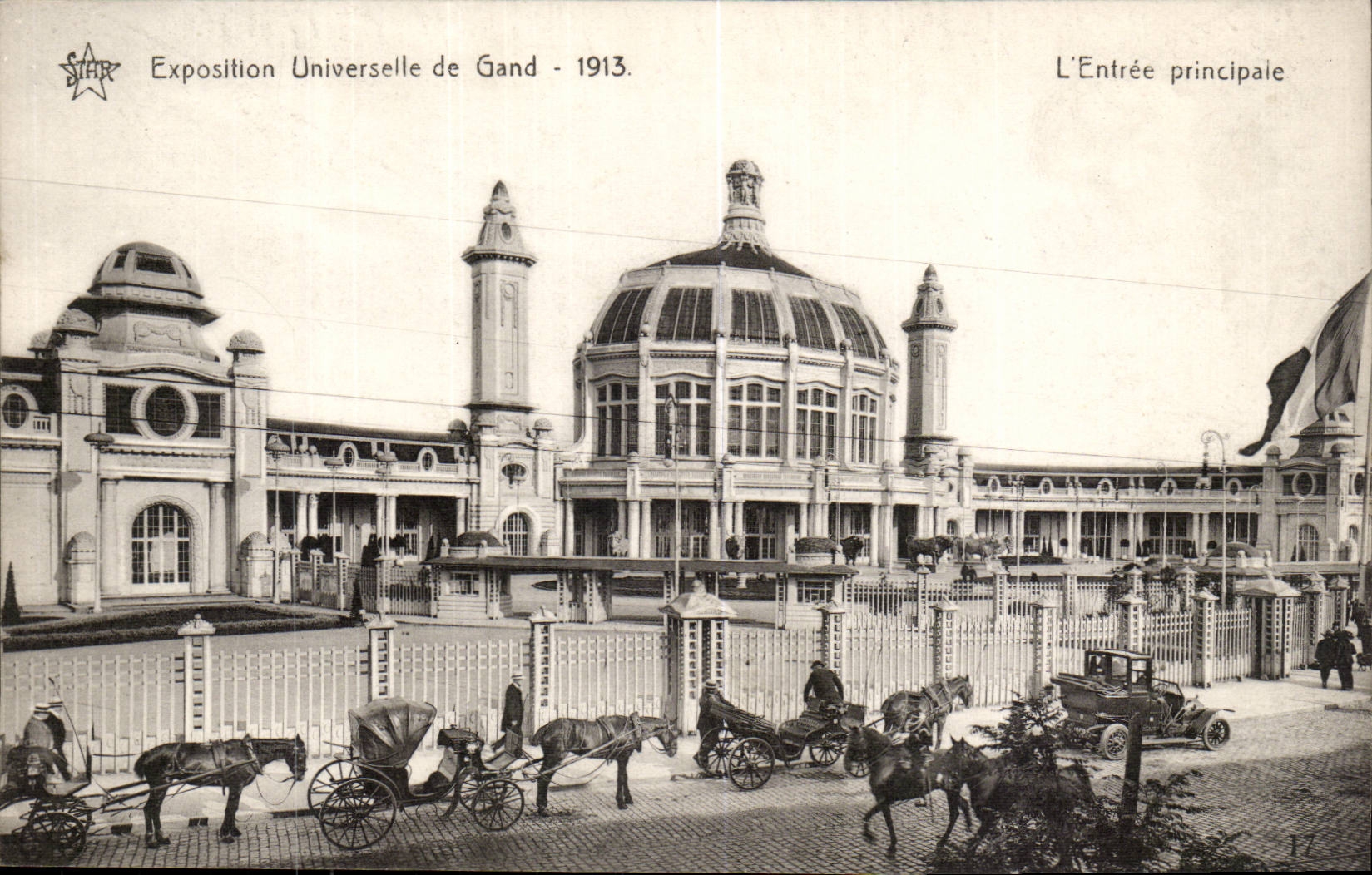 Exposition Universelle de Gand -Ghent-Belgique-Belgium-1913- L'Entree principale-CPA