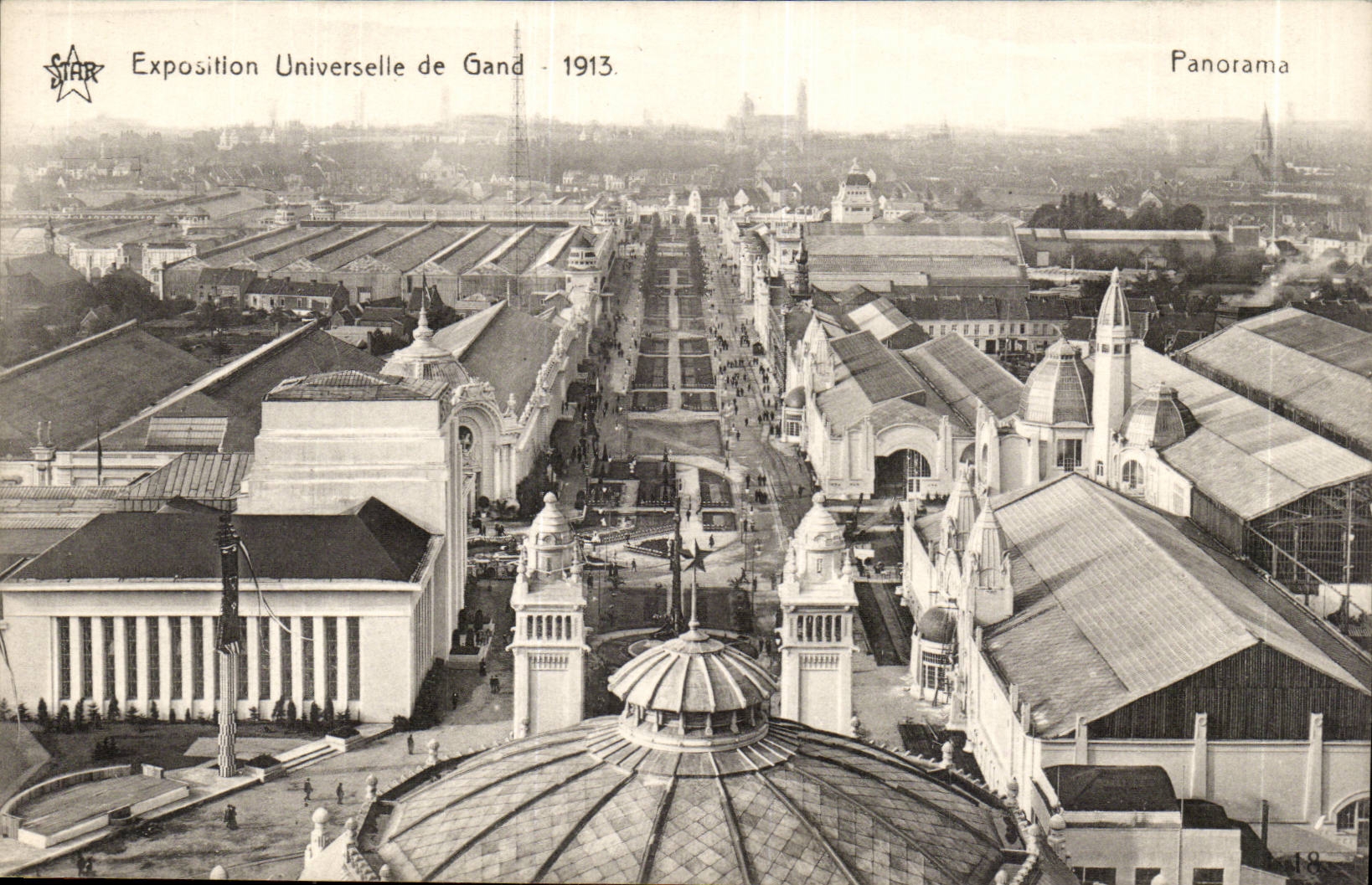 Exposition Universelle de Gand -Ghent-Belgique-Belgium-1913- Panorama-CPA