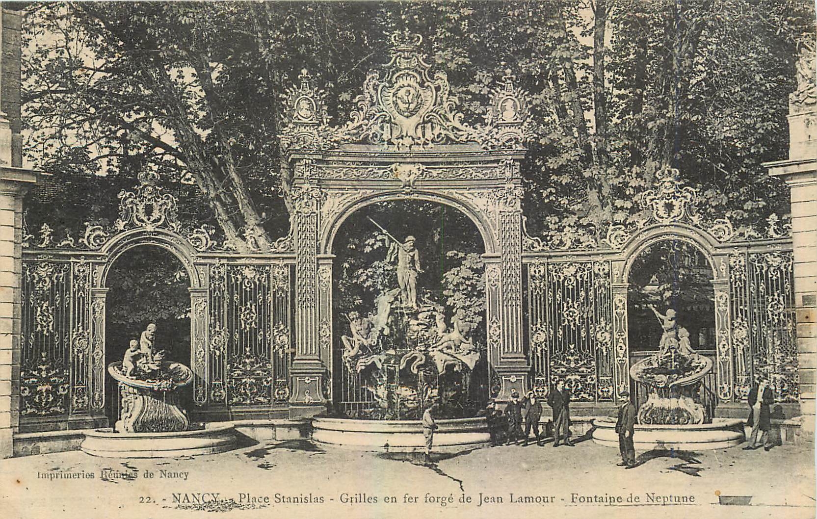 CPA Nancy Place Stanislas Grilles en fer forge de Jean Lamour