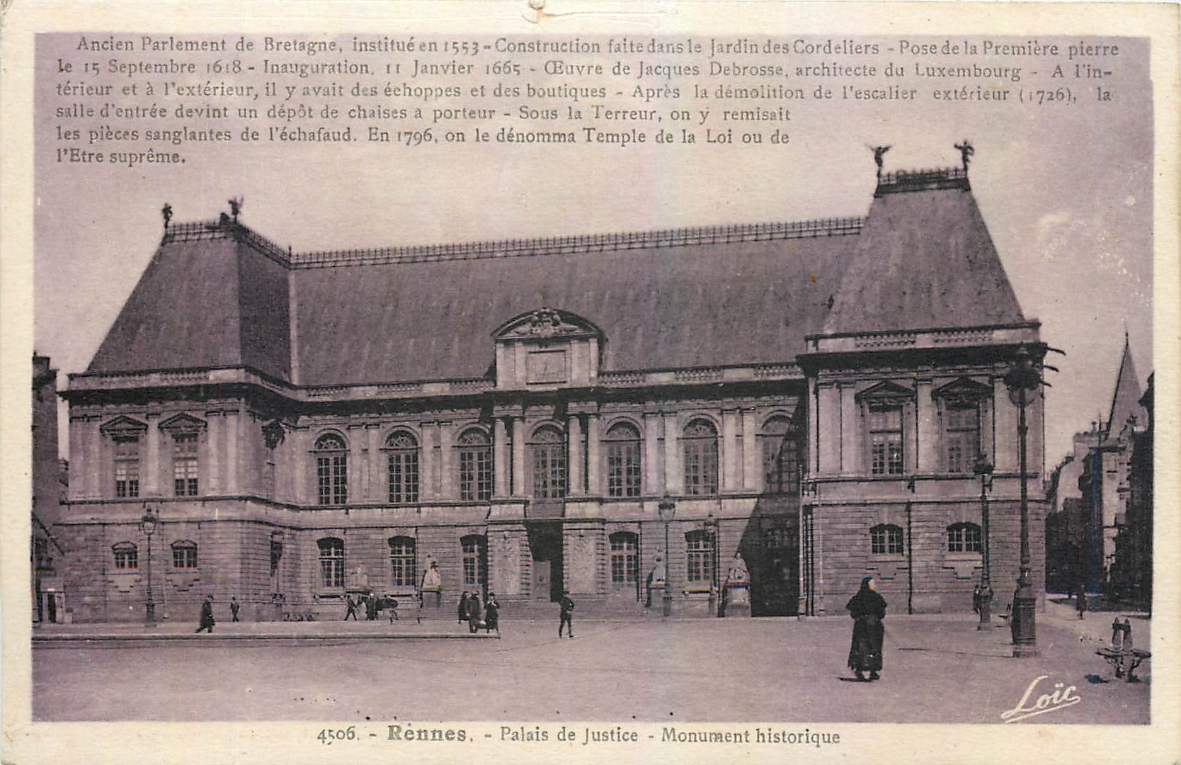 CPA Rennes Palais de Justice Monument historique 