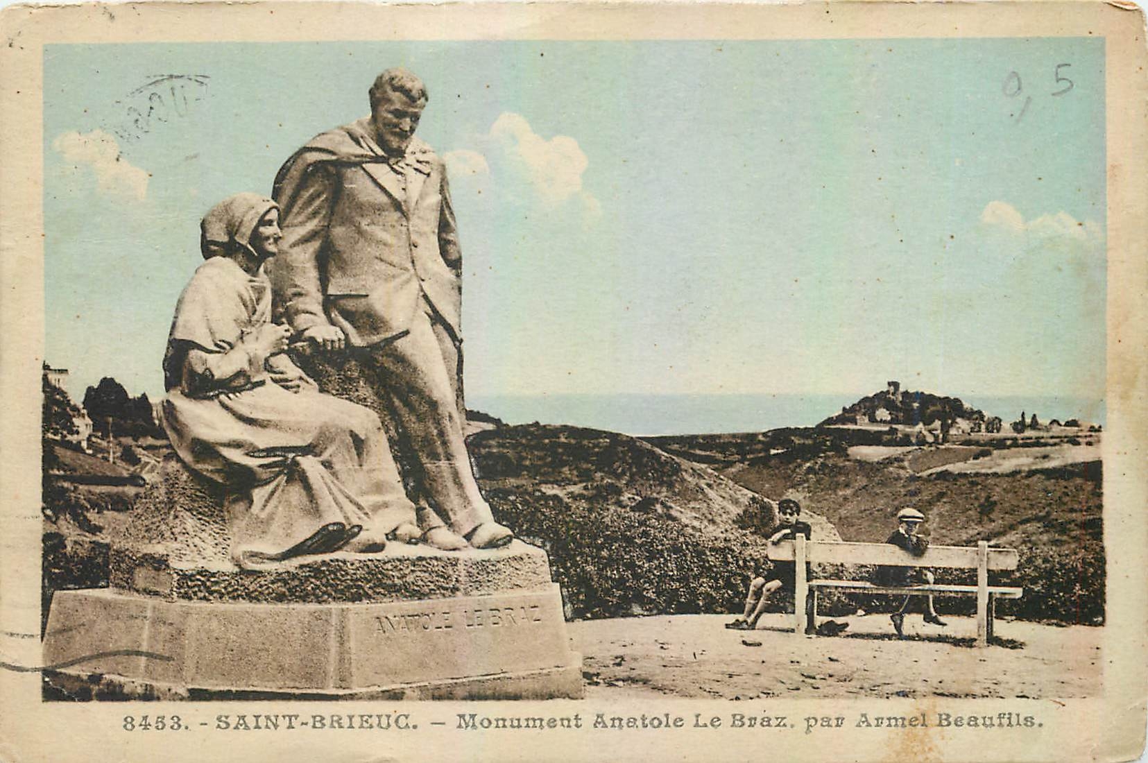 CPA Saint Brieuc Monument Anatole Le Braz par Armel Beaufils 