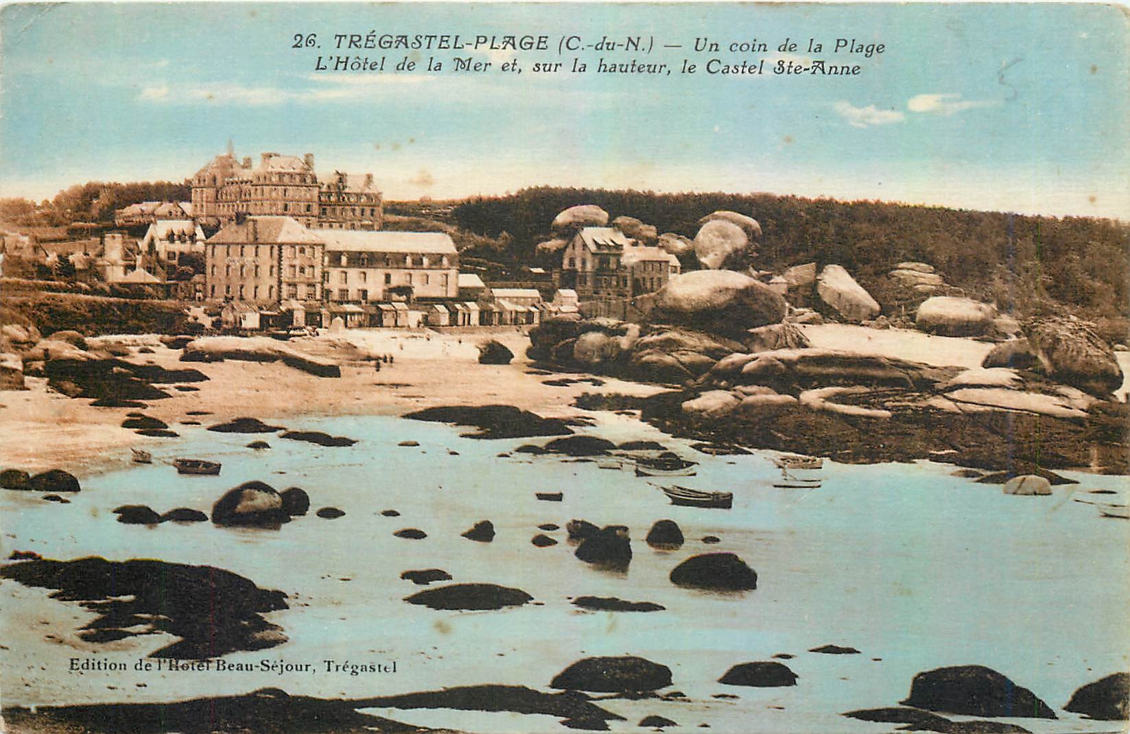 CPA Tregastel Plage C du N Un coin de la Plage