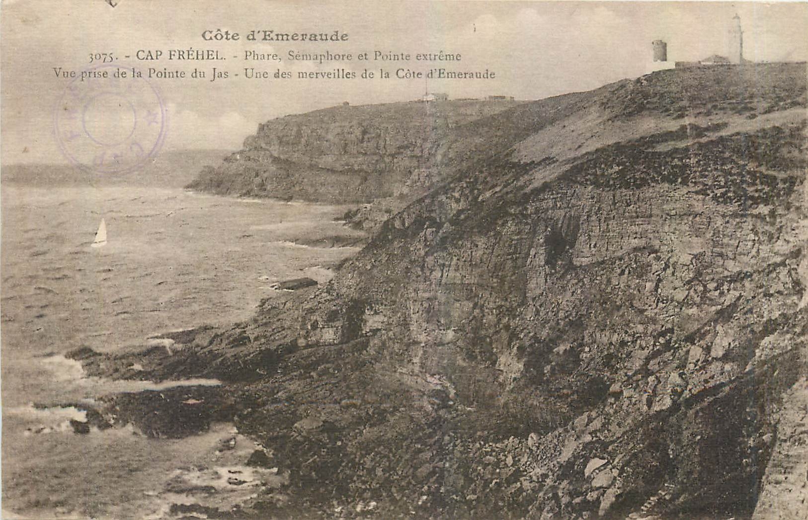 CPA Cap Frehel Phare Semaphore et Pointe extreme Vue prise de la Pointe du Jaz