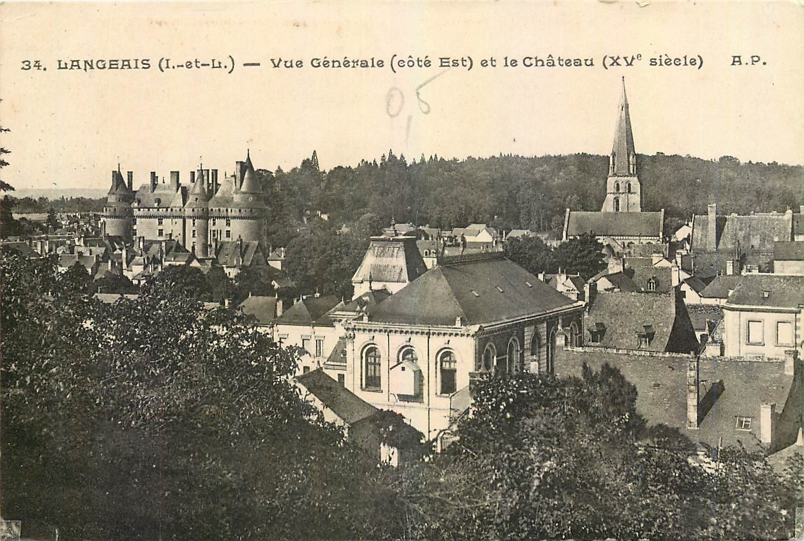 CPA Langeais Vue Generale et le chateau