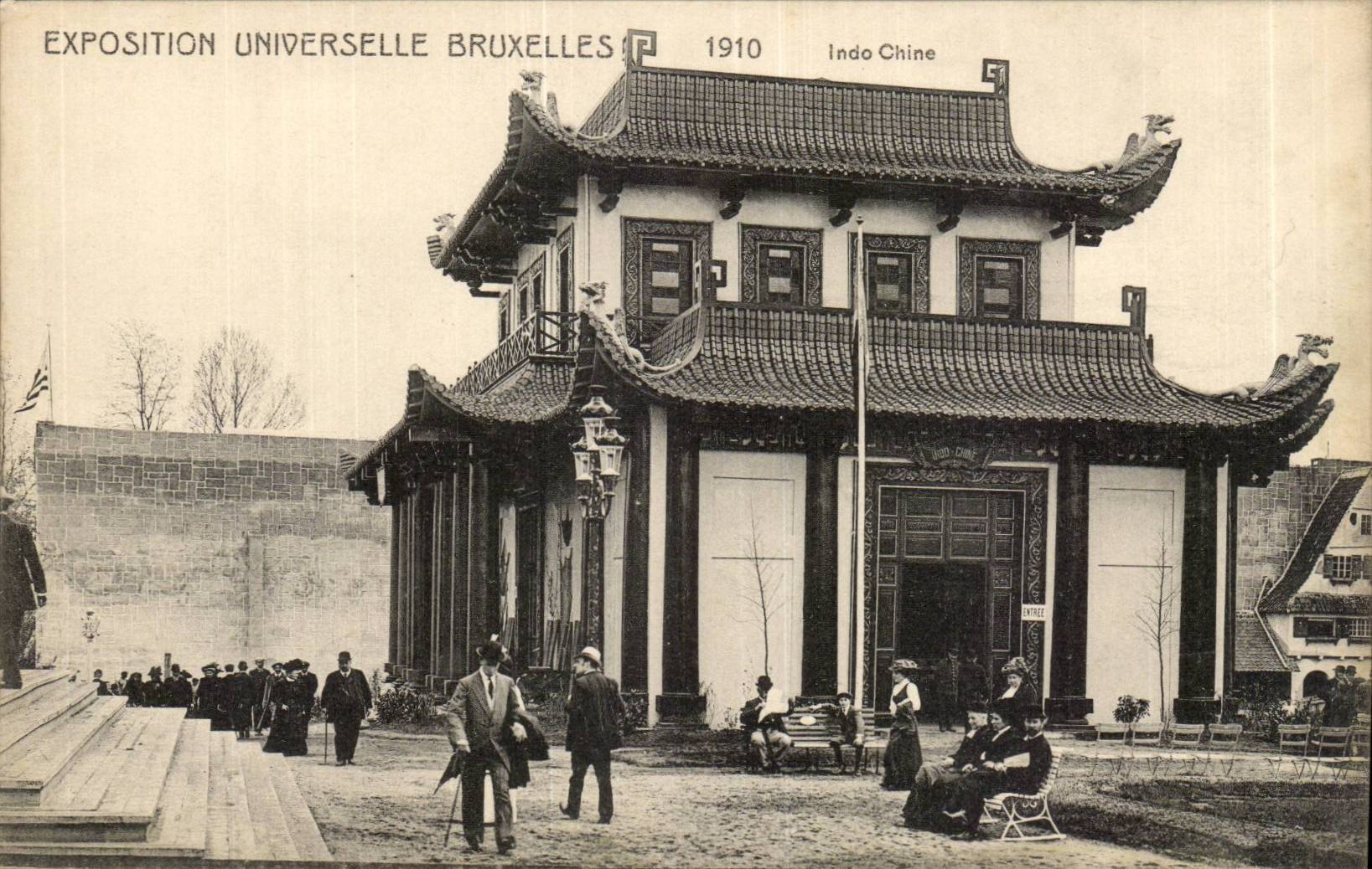 Exposition Univerelle Bruxelles-Brussels-Belgique-Belgium-1910-Indo-Chine-CPA
