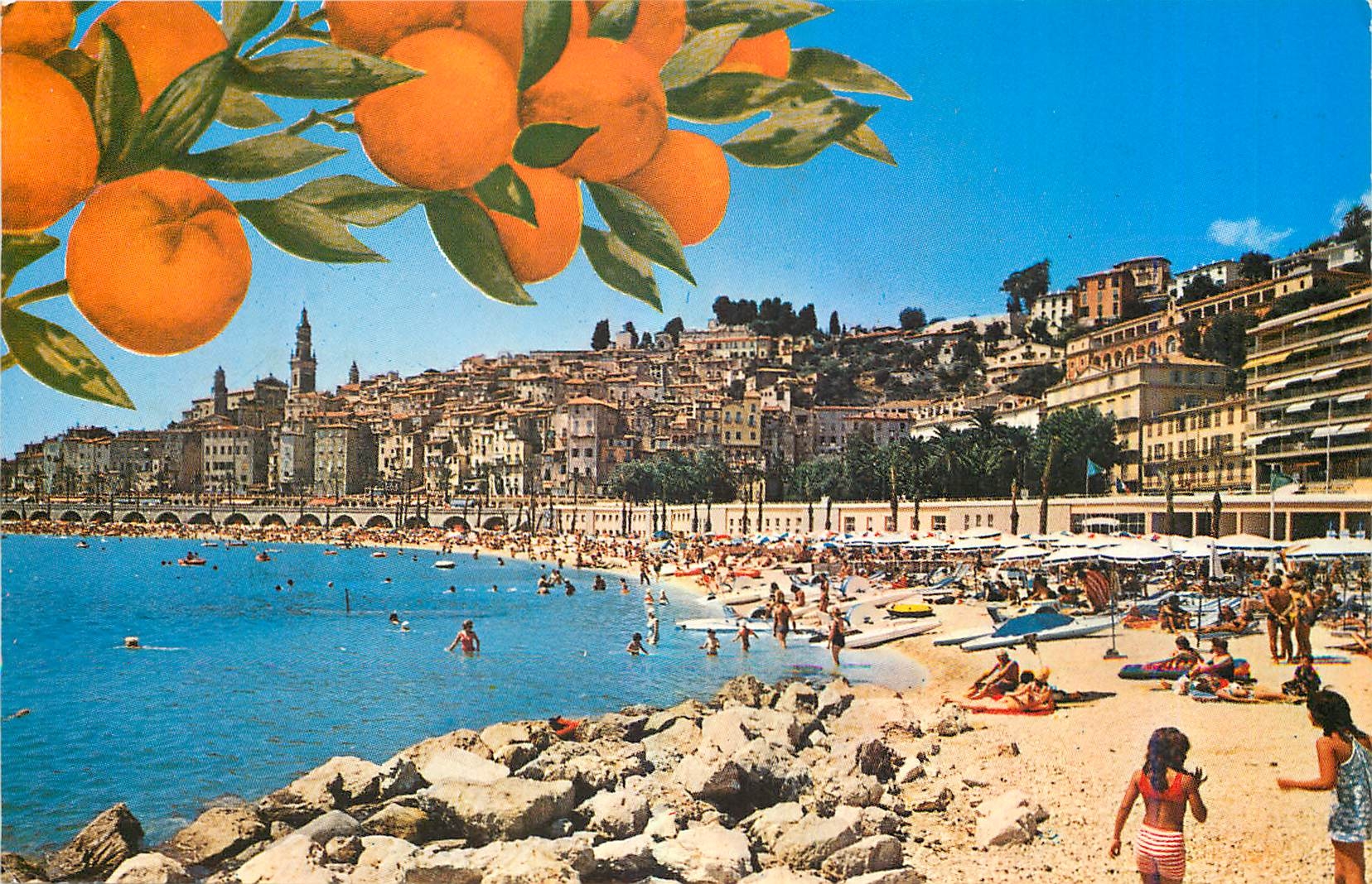 CPM Menton La Vieille Ville et la Plage des Sablettes