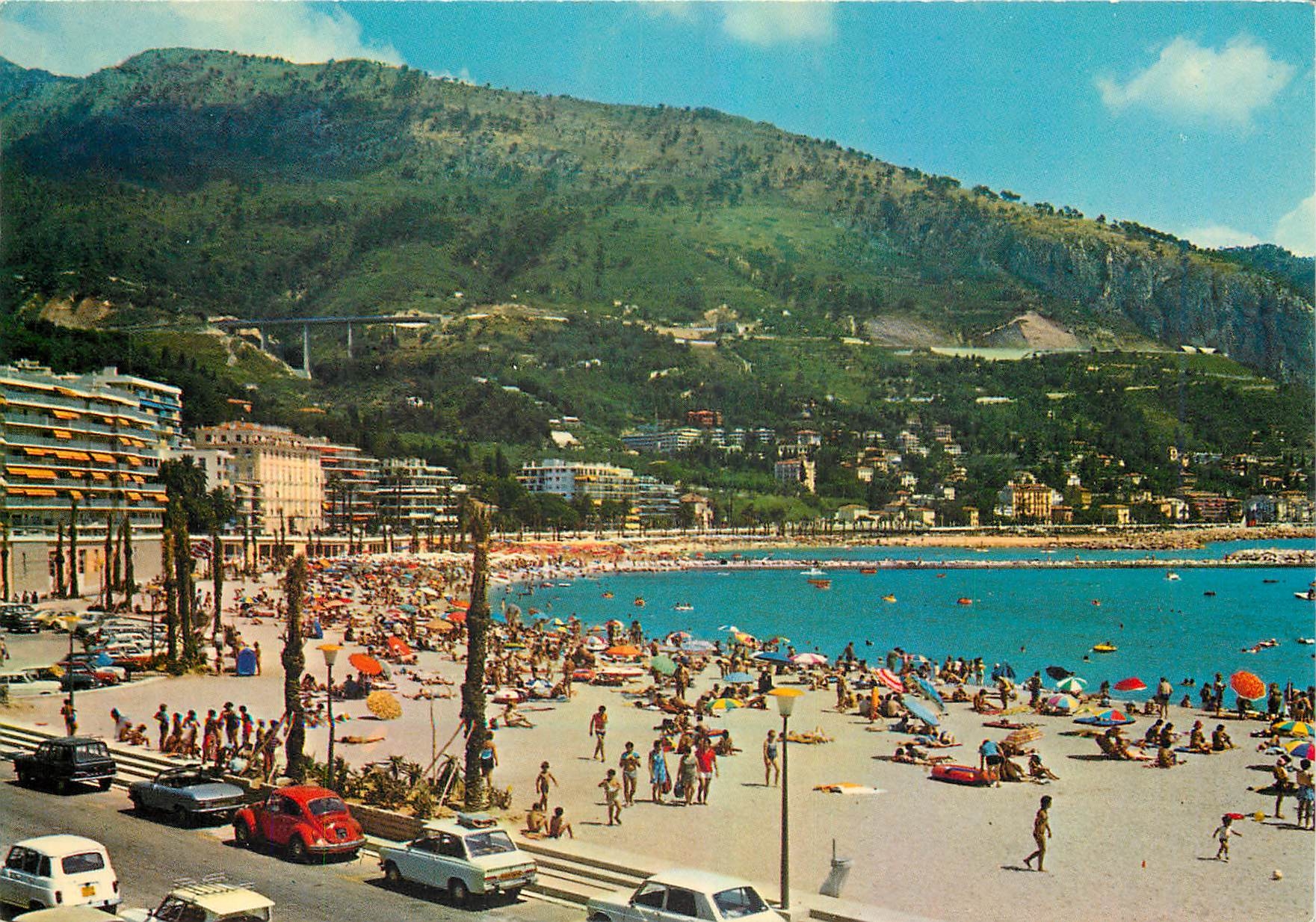 CPM Menton Garavan AM La Promenade du bord de mer et les nouvelles plages de Garavan