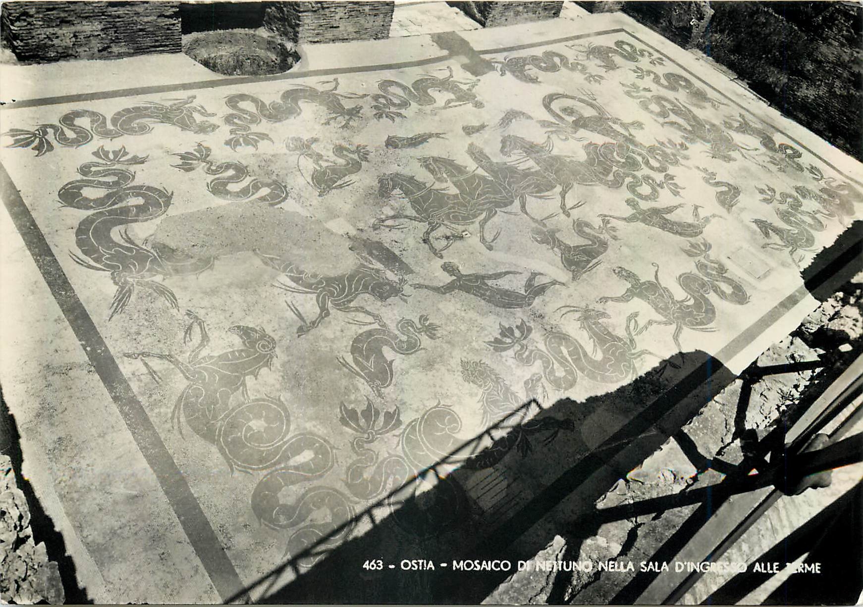 CPM OSTIA MOSAICO di Nettuno Nella Sala d'Ingeeses