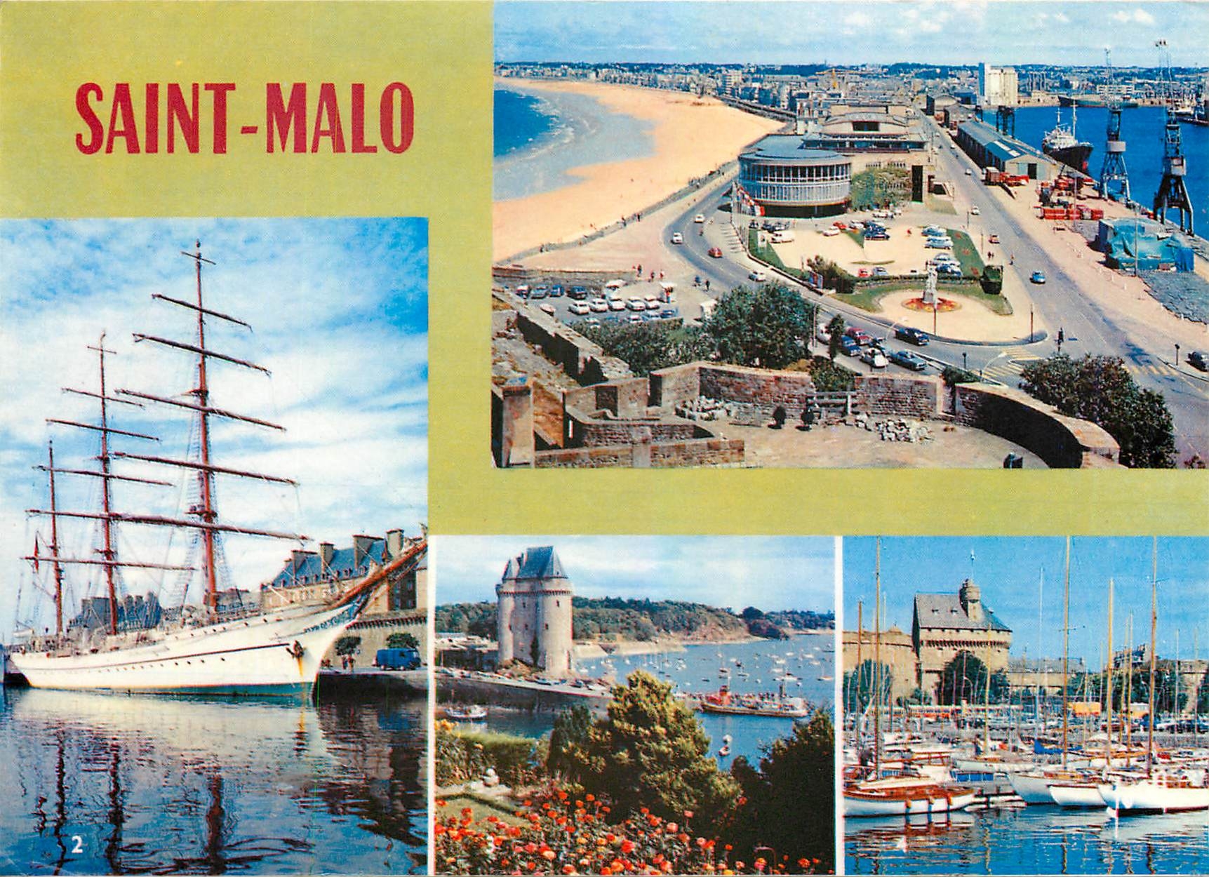 CPM Couleurs et Lumiere de France Saint Malo (Ille et Vilaine) La Plage le Casino et le quai Duguay