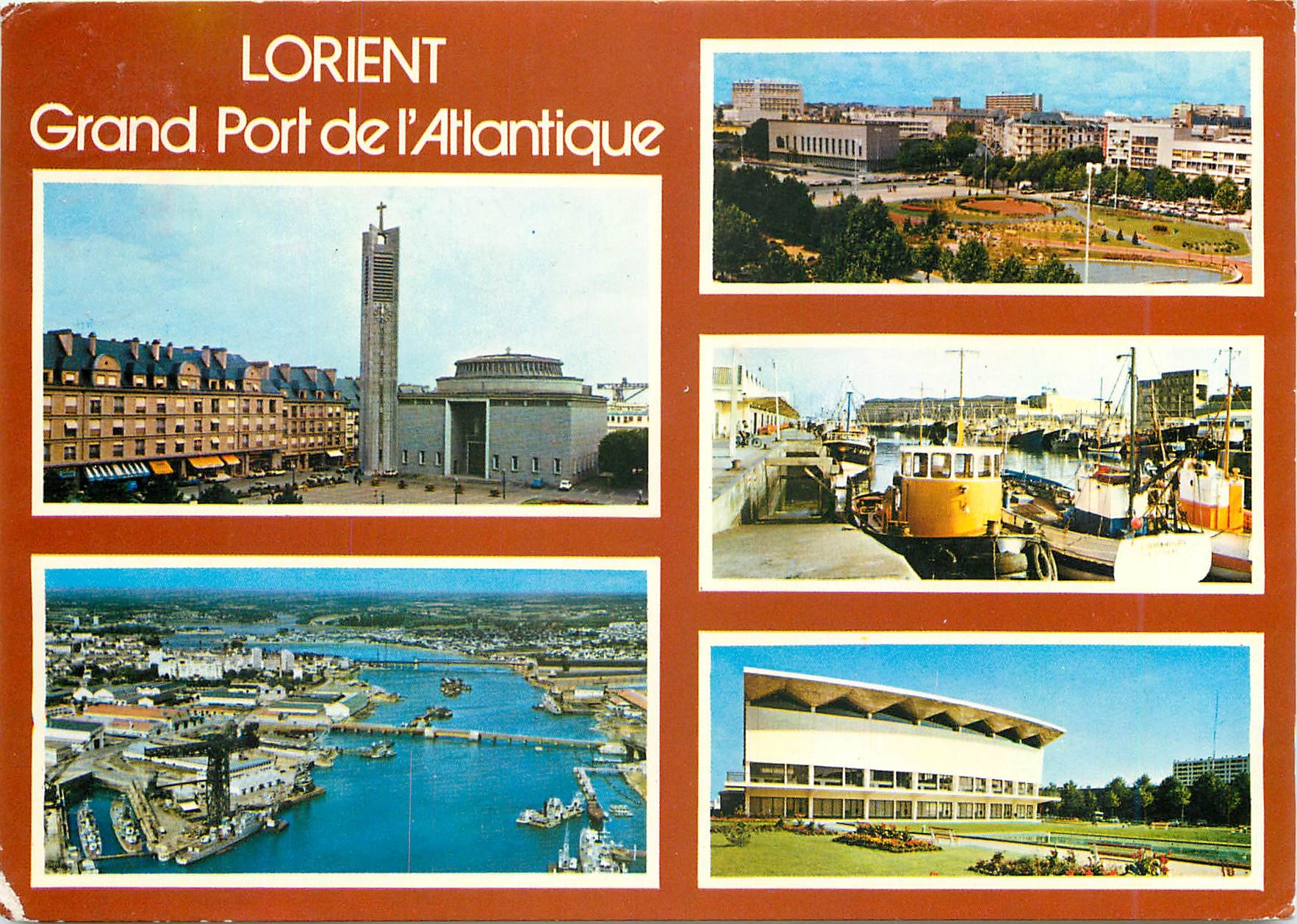 CPM Lorient (Morbihan) Grand port de l'Atlantique Place Alsace Lorraine le port de guerre