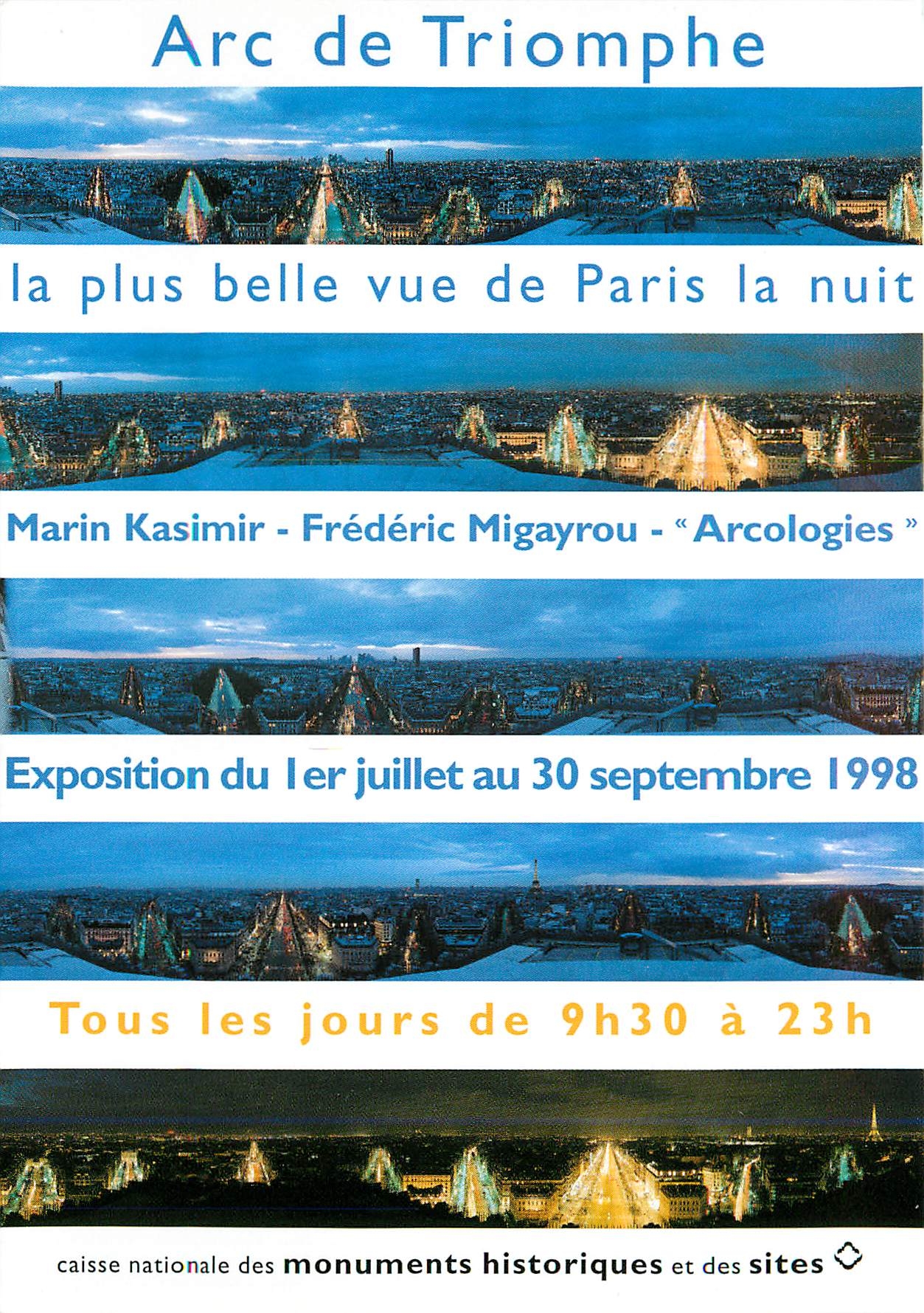 CPM Arc de Triomphe La plus belle vue de paris la nuit