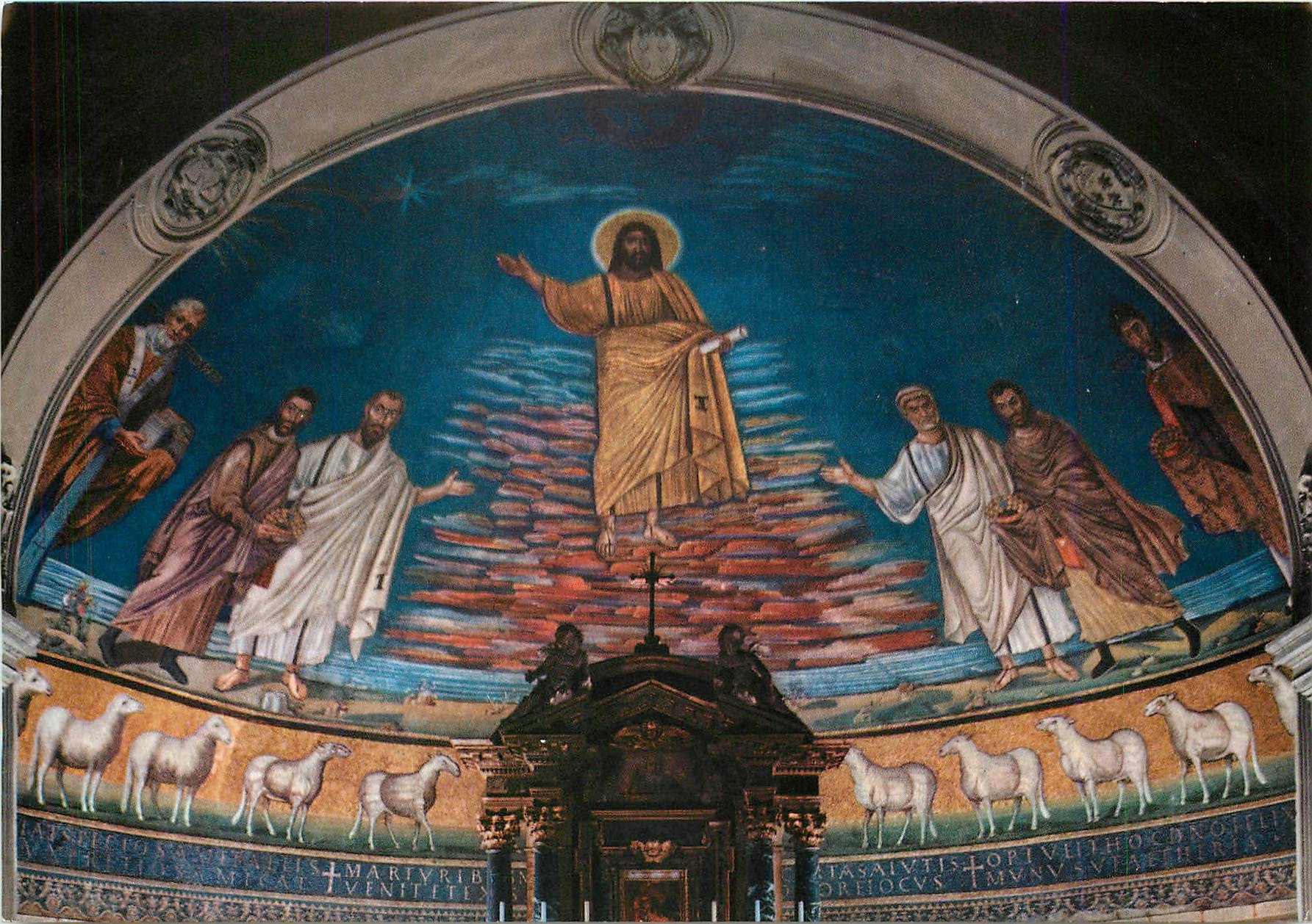 CPM Roma St Cosma and Damianso's church Mosaic of the apse (6th century)