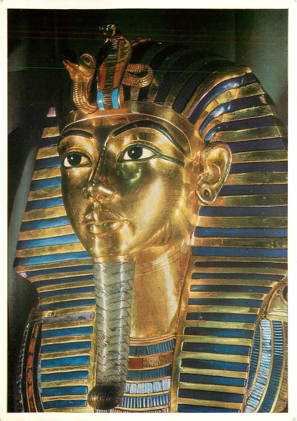 CPM Art Egyptien (VERS 1350 av J C) Le Tresor de Toutankhanmon Le Masque funeraire en or