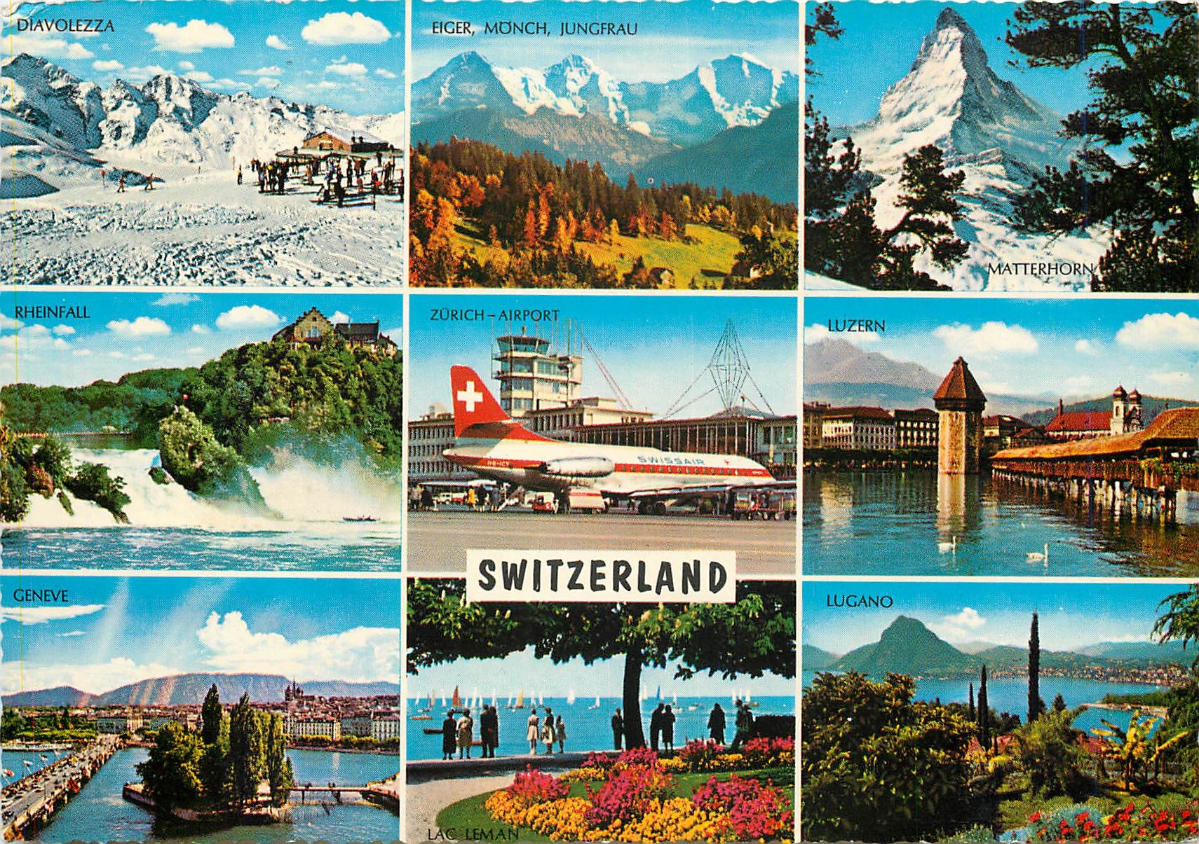 CPM Switzerland Avion Aviation Zurich Luzern Rheinfall