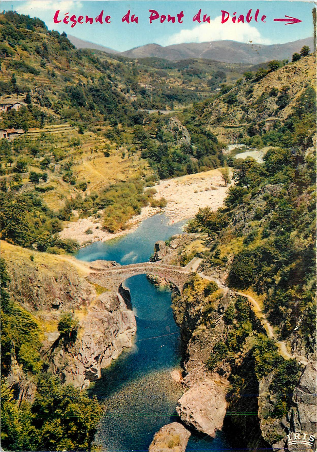 CPM Ardeche Pittoresque Haute Vallee de l'Ardeche le pont du Diable aux environs de Thueyts