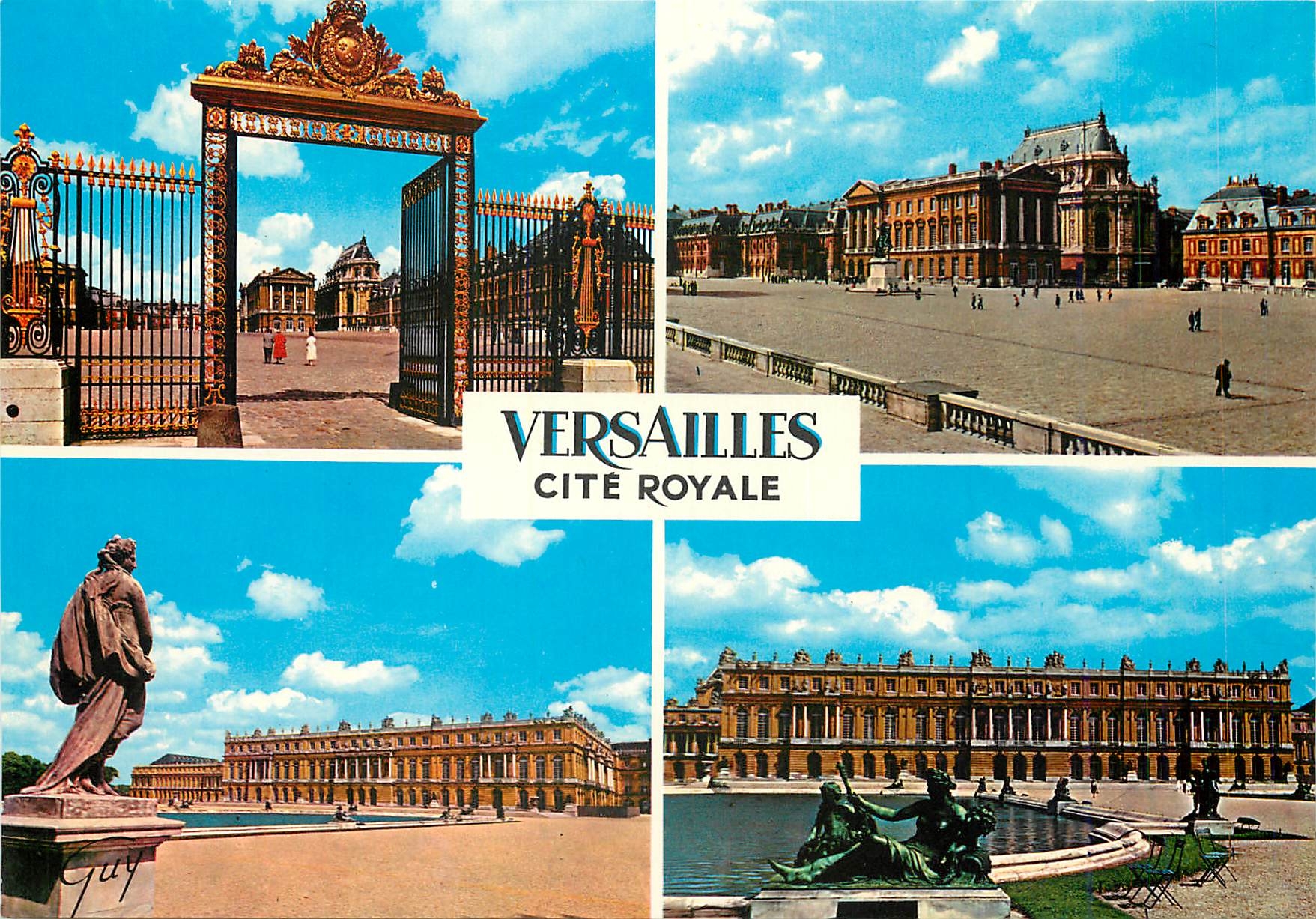 CPM Versailles Cite Royale le chateau Grille d'entree cour des Ministres