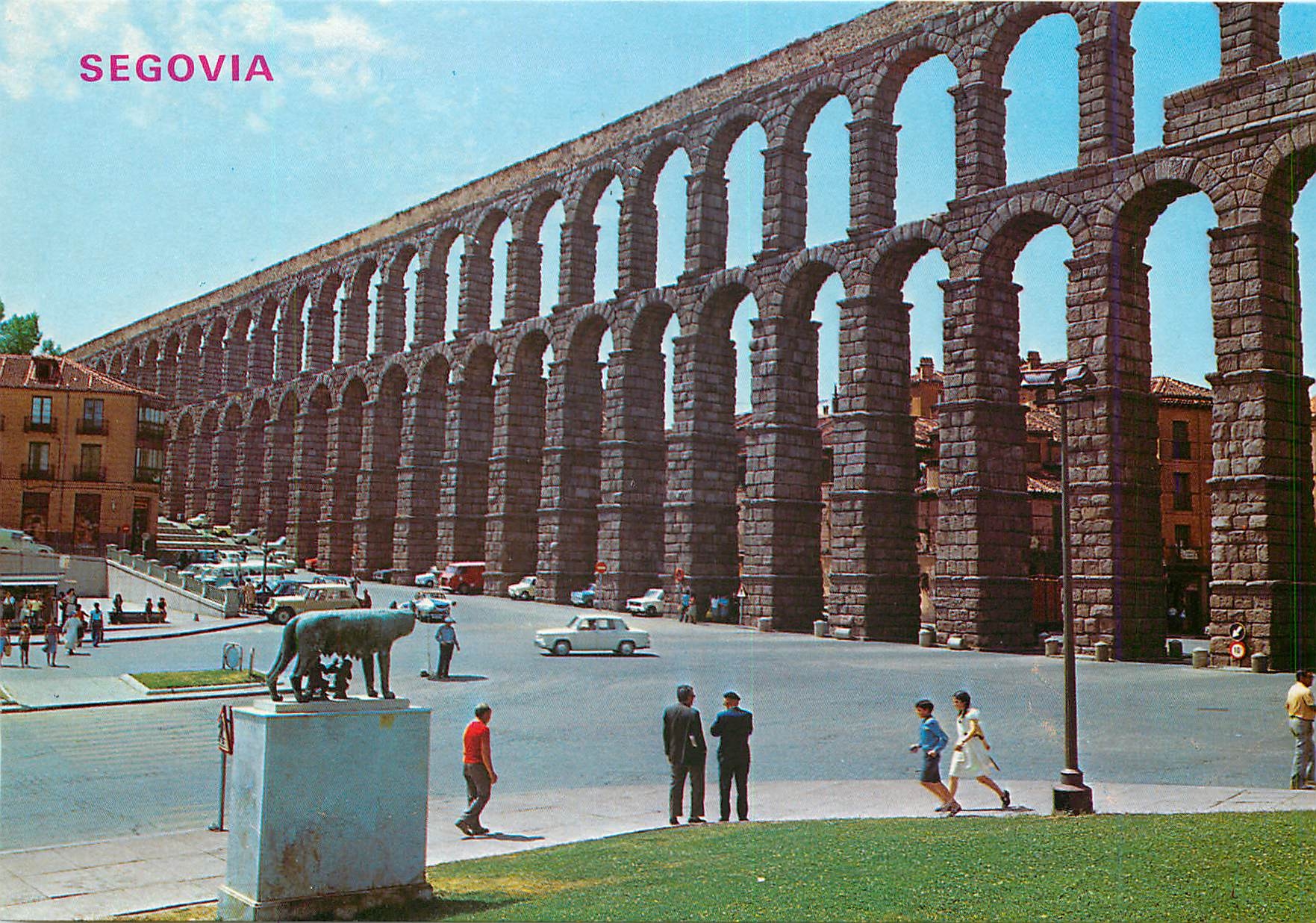 CPM Segovia Monument a la louve et a l'aqueduc