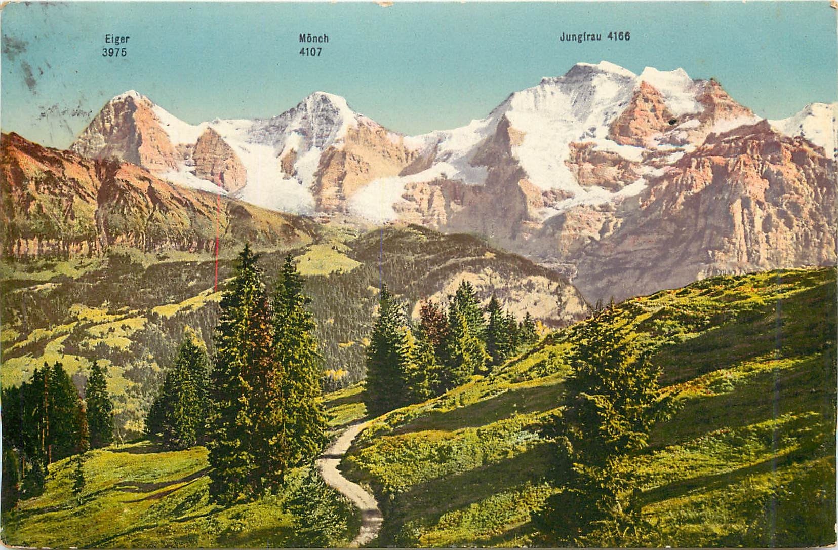 CPA Monch 4107 Eiger 3975