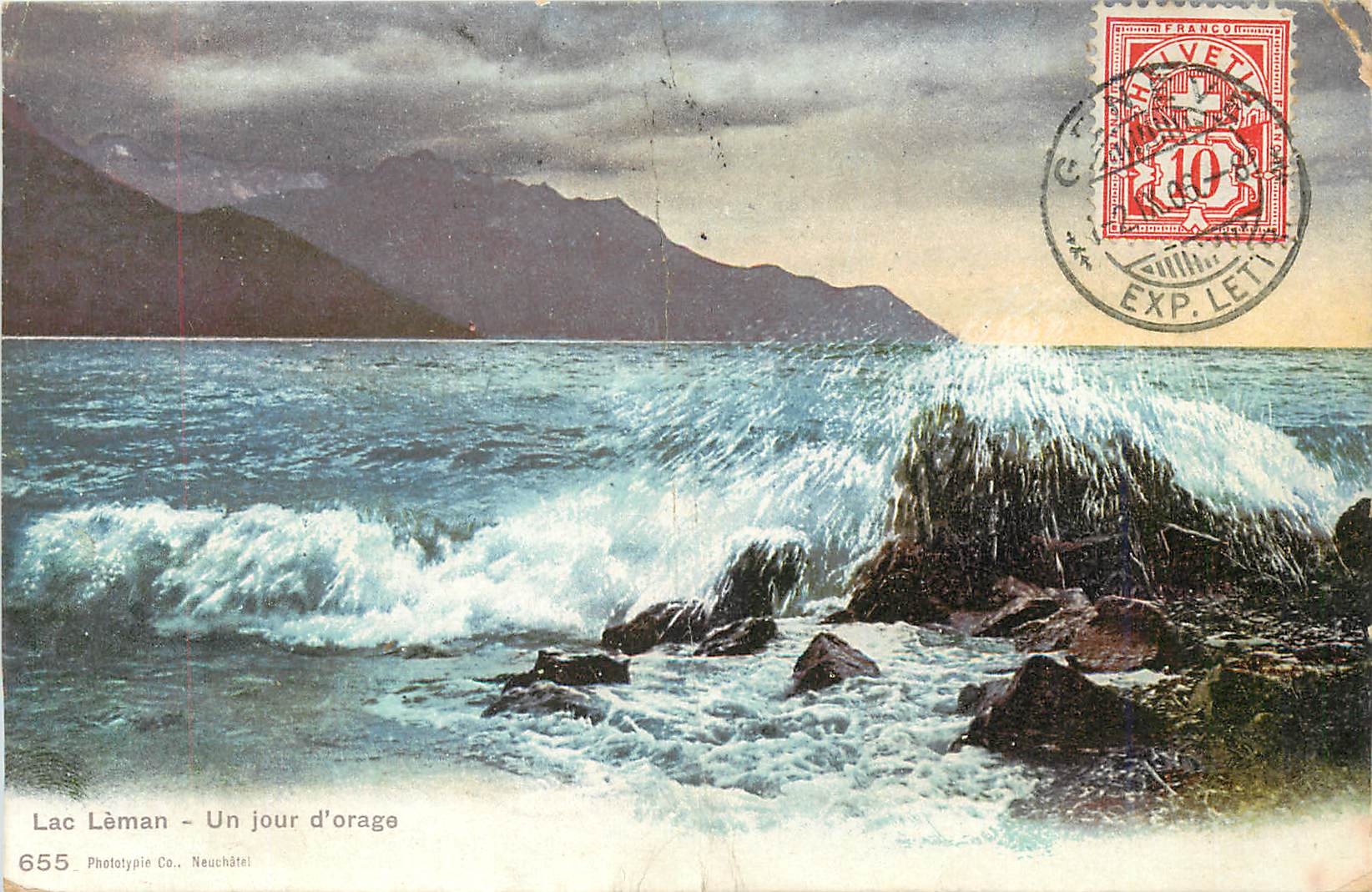 CPA Lac Leman Un jour d'orage
