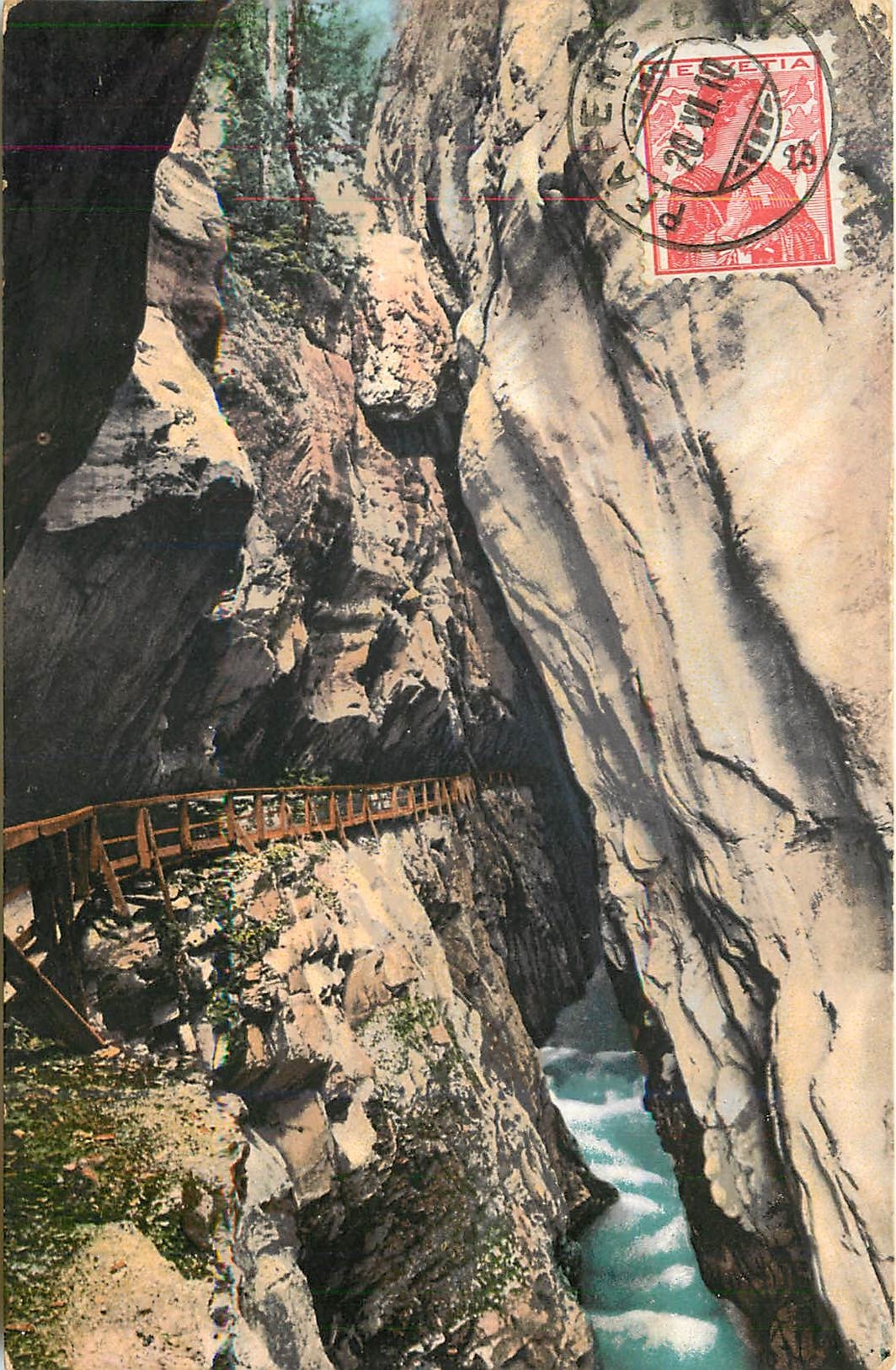 CPA Ragaz Pfaffers Taminaschlucht Eingang