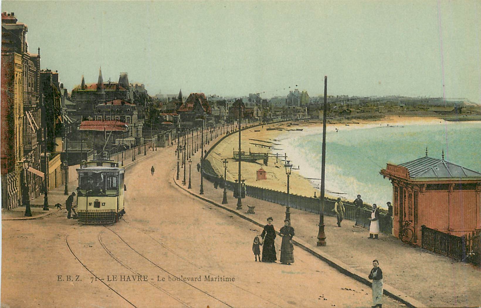 CPA La Havre Le boulevard Maritime Tramway