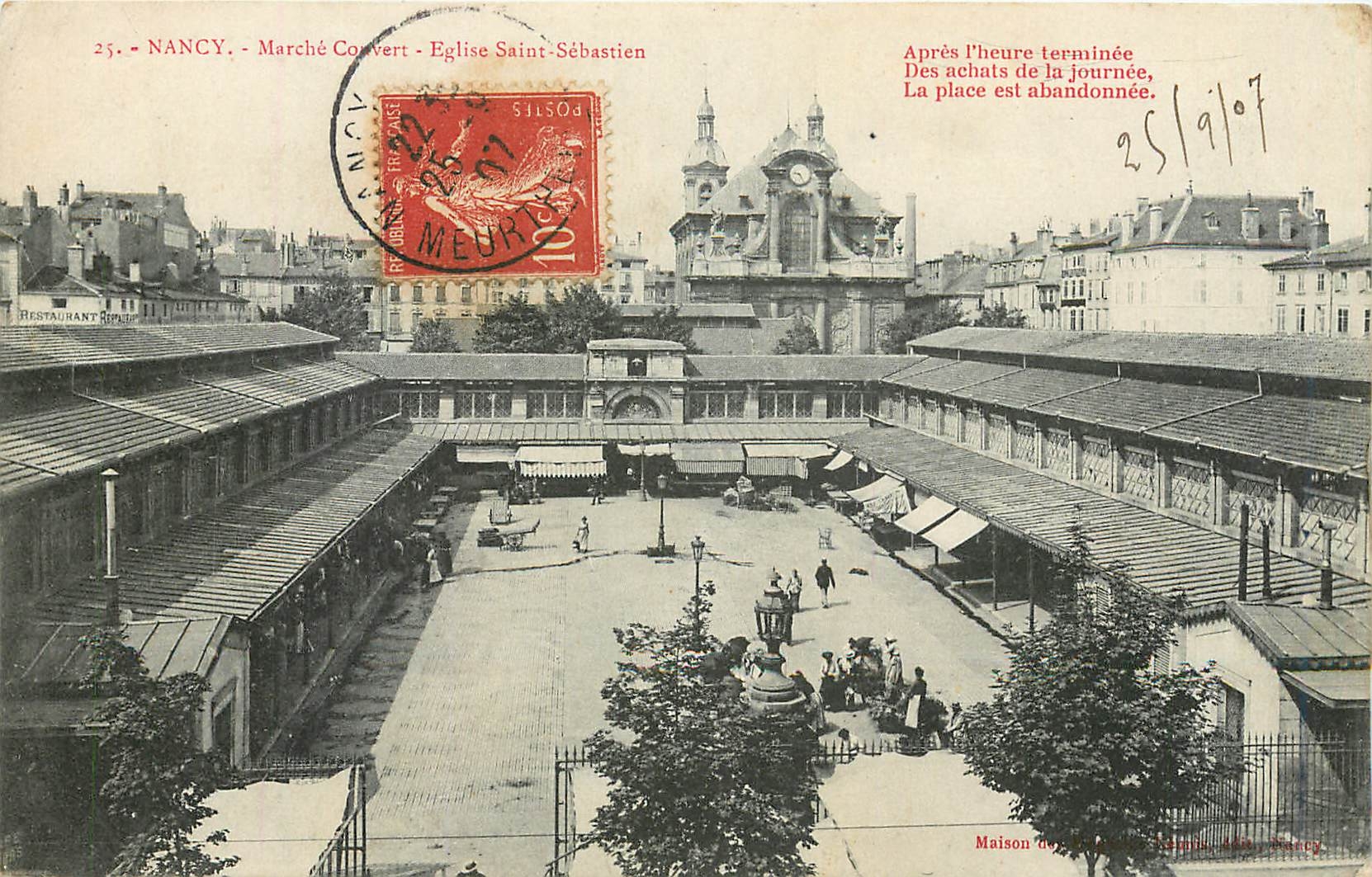 CPA Nancy Marche Couvert Eglise Saint Sebastien