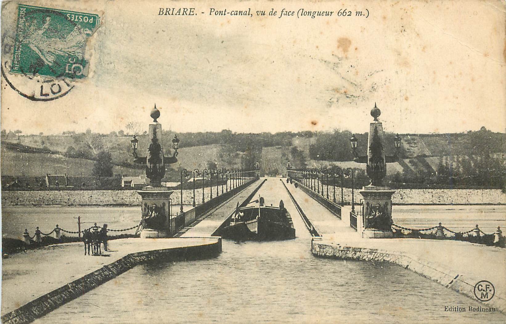 CPA Briare Pont canal vu de face 