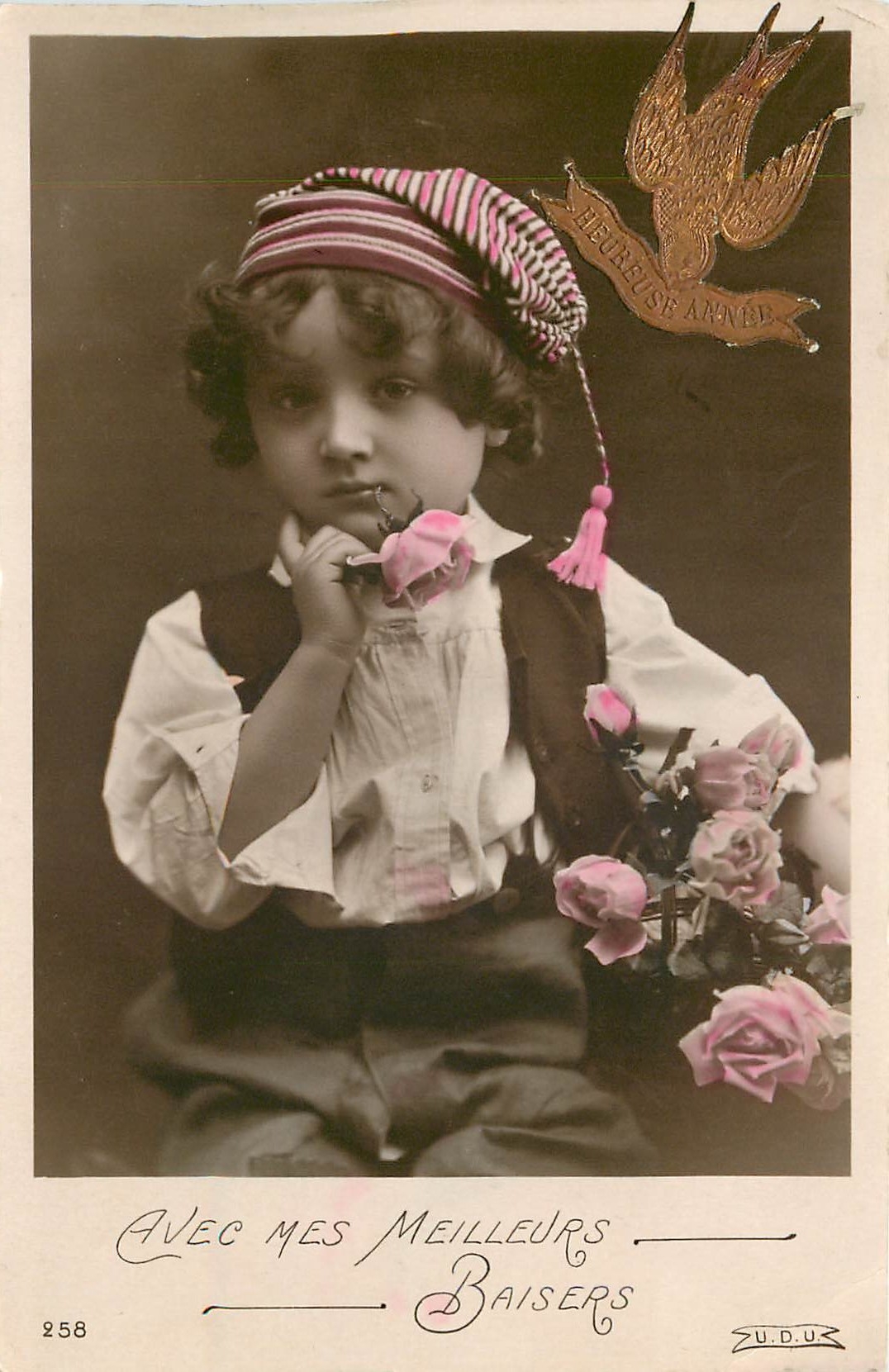 CPA Avec mes Meilleurs Baisers 