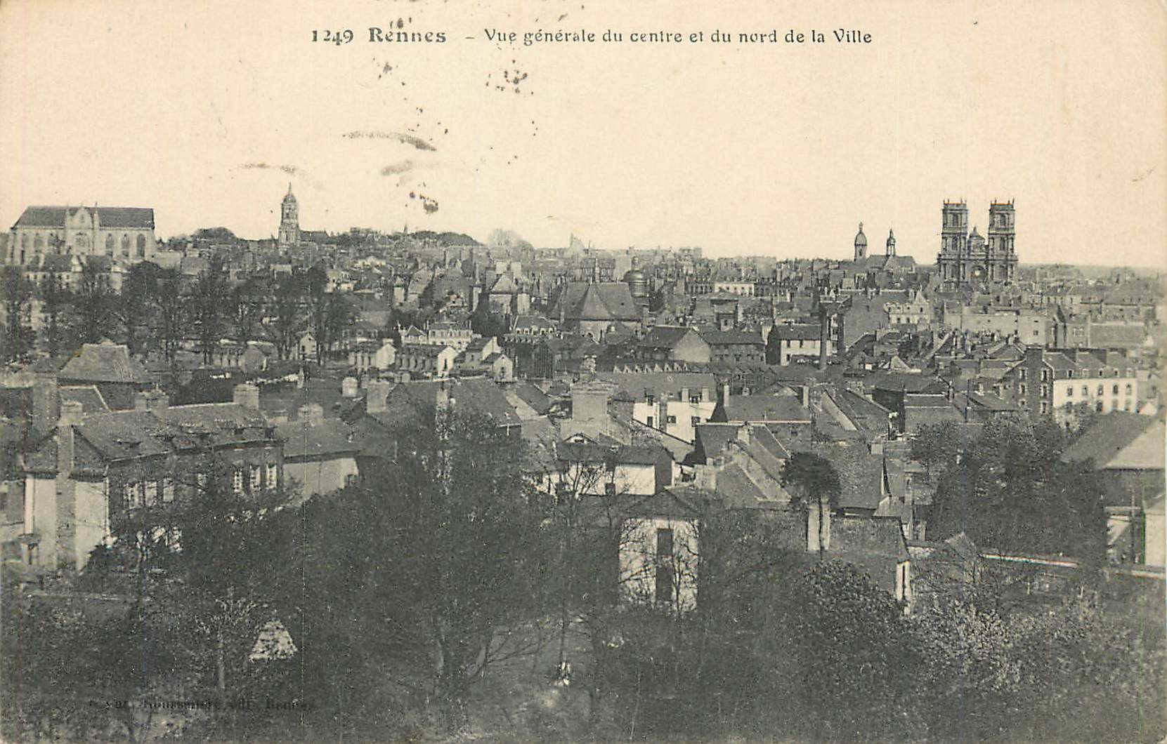 CPA Rennes Vue generale du centre et du Nord de la Ville