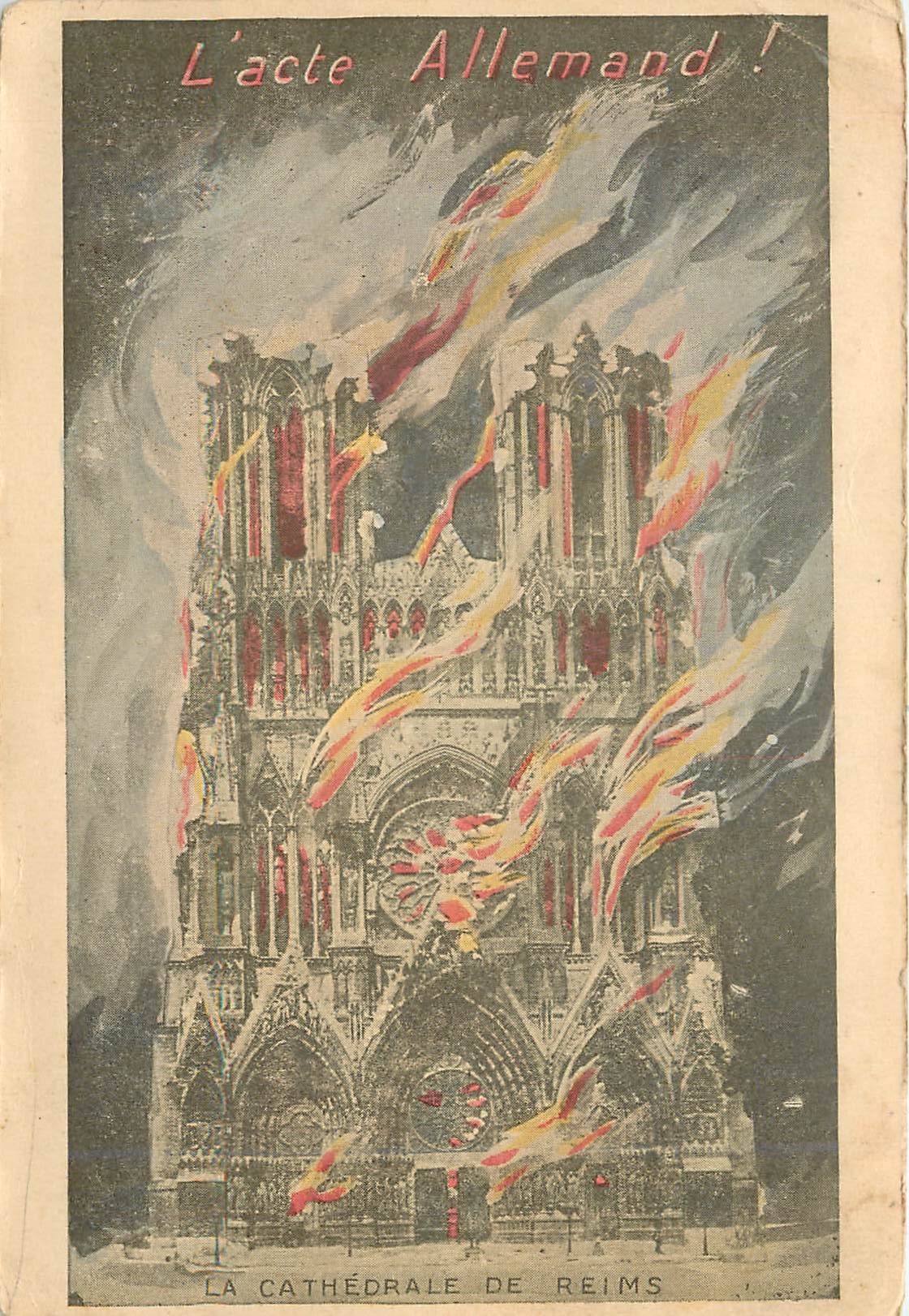 CPA La Cathedrale de Reims 