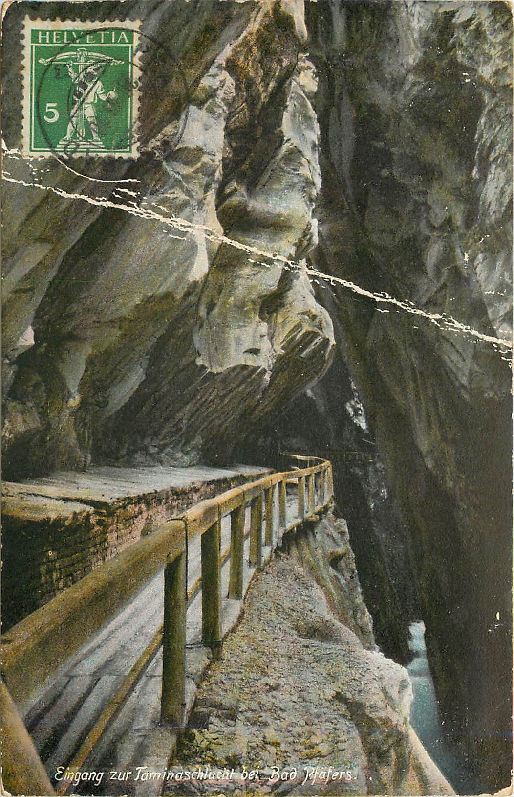 CPA Eingang zur Taminaschlucht bei Bad Pfafers 