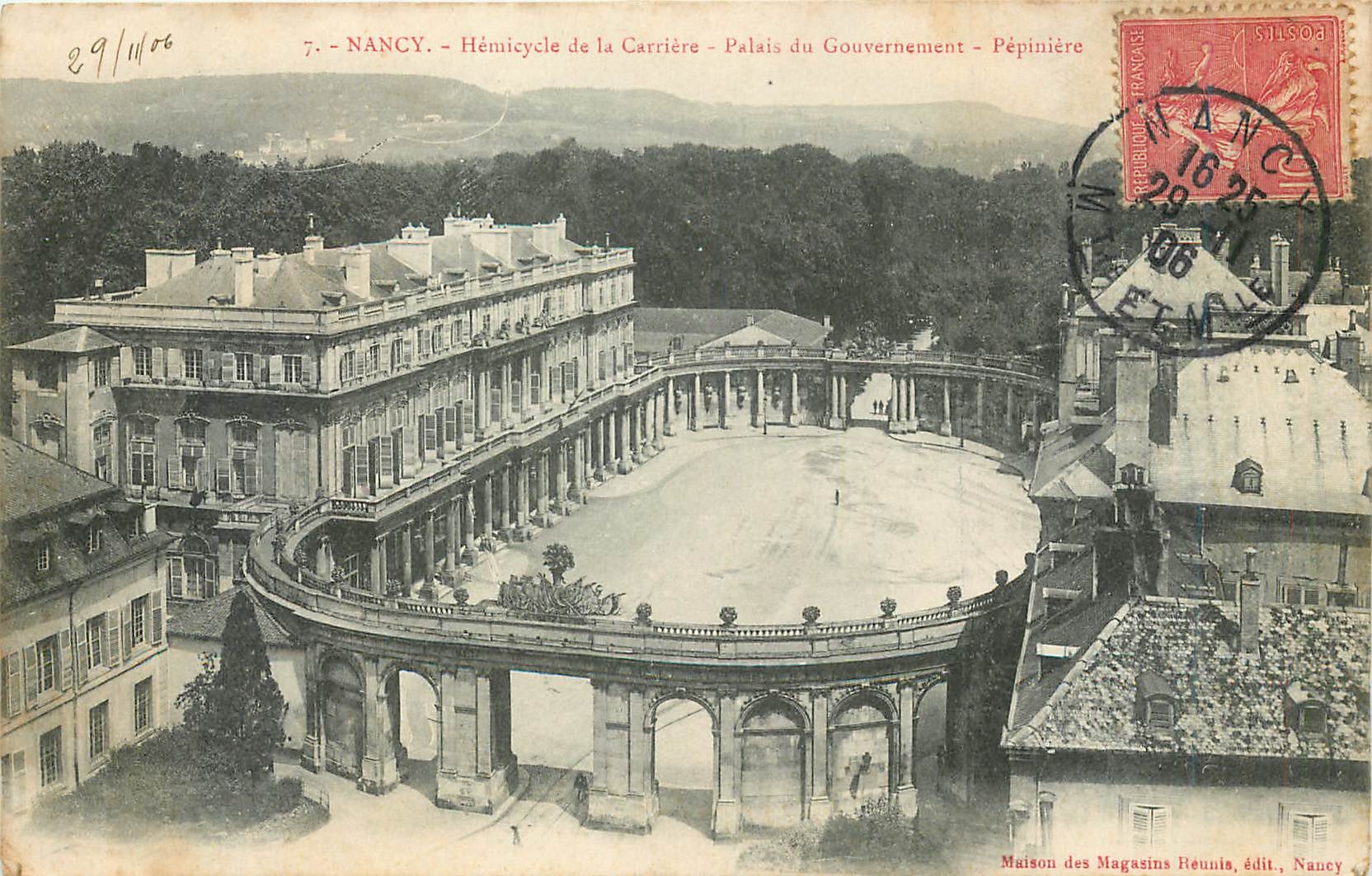 CPA Nancy Hemicycle de la Carriere Palais du Gouvernement