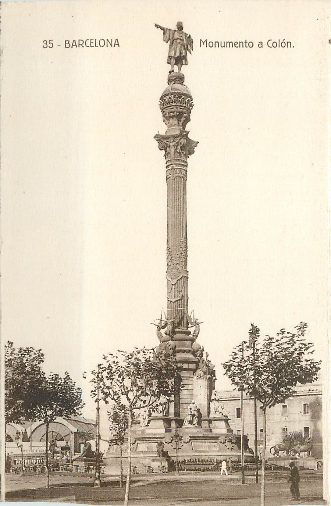 CPA Barcelona Monumento a Colon 
