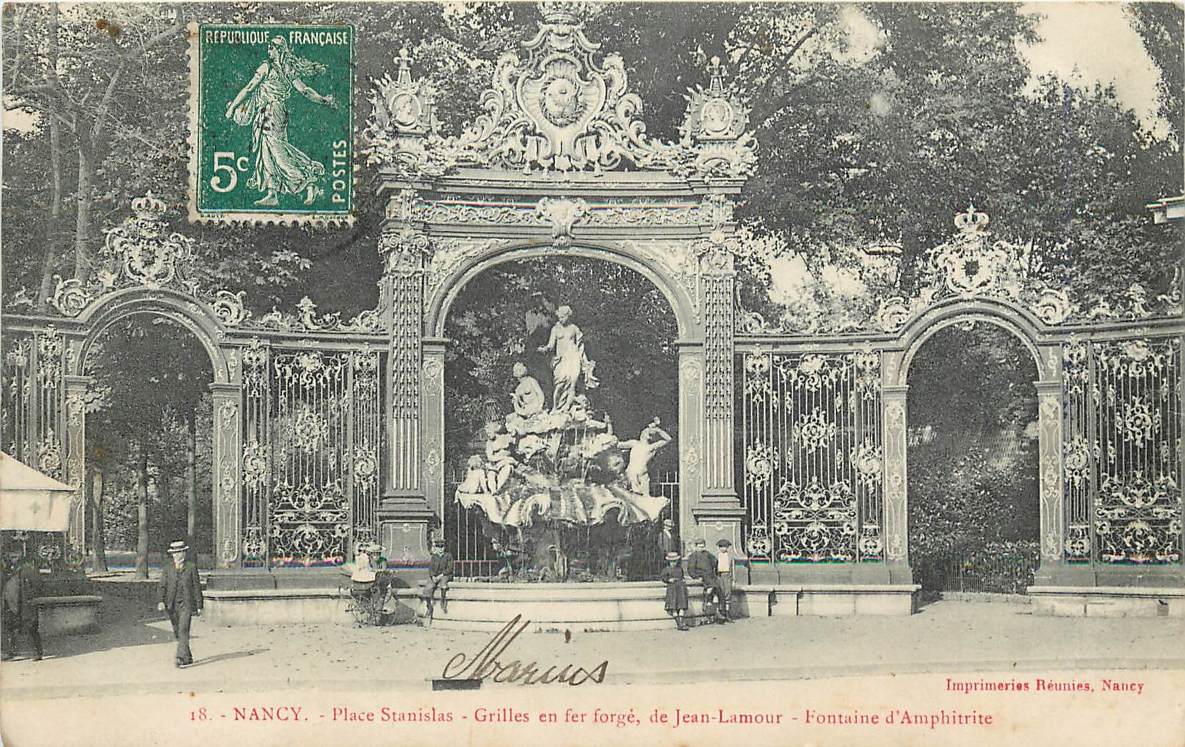 CPA Nancy Place Stanislas Grilles en fer forge de Jean Lamour