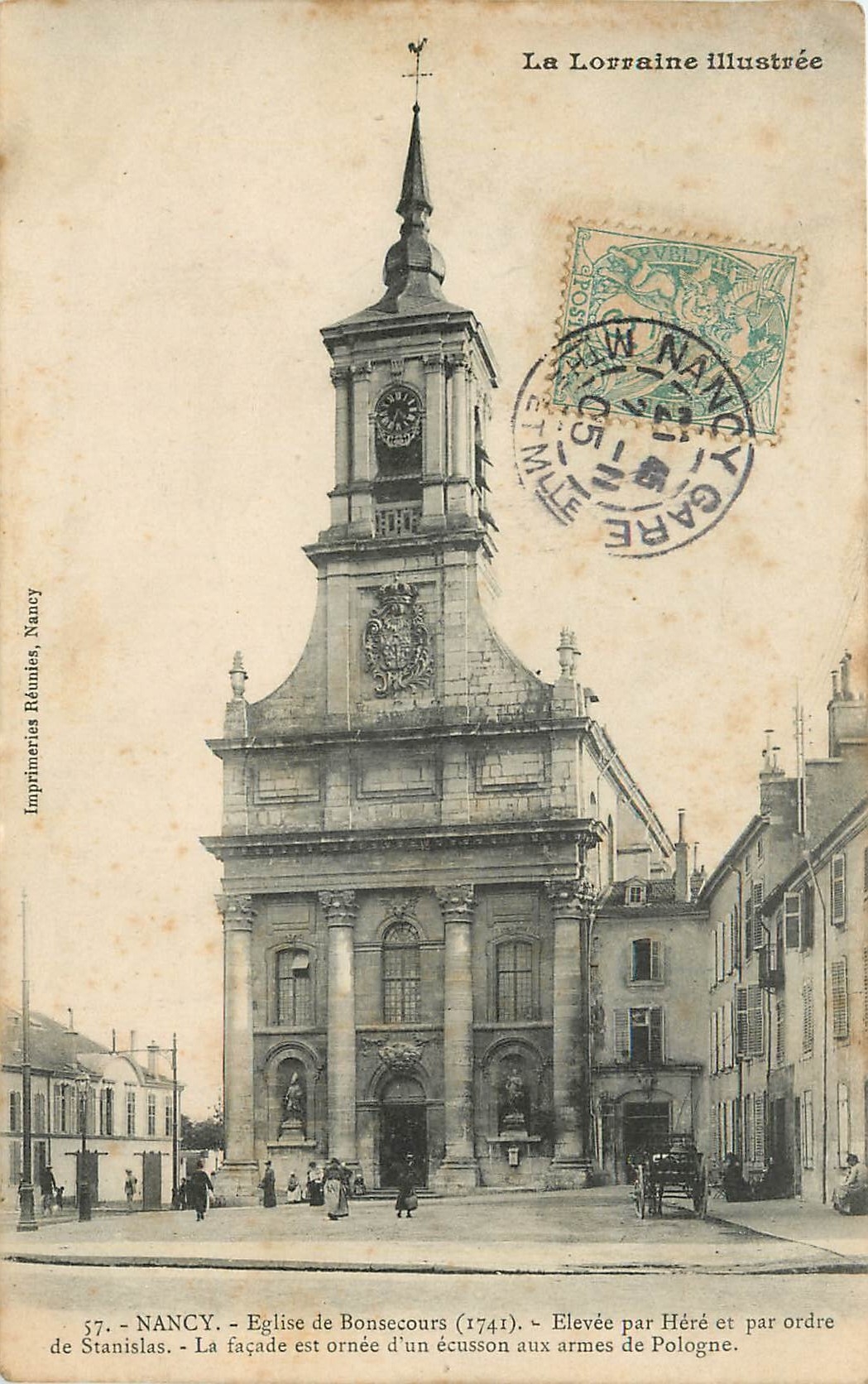 CPA Nancy Eglise de Bonsecours Elevee par Here et par ordre de Stanislas 
