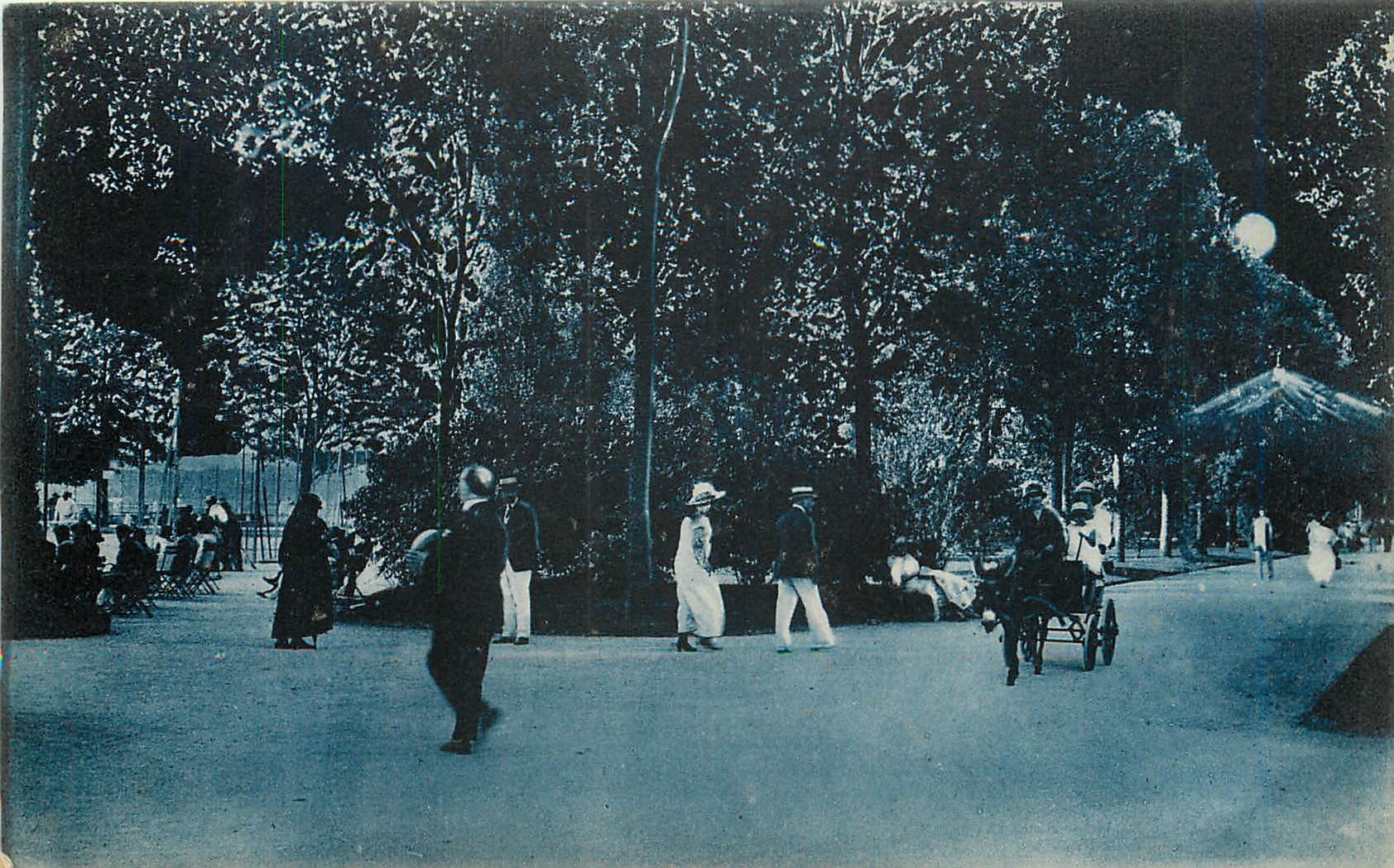 CPA Vittel La Nuit Dans le Parc Ane Mule