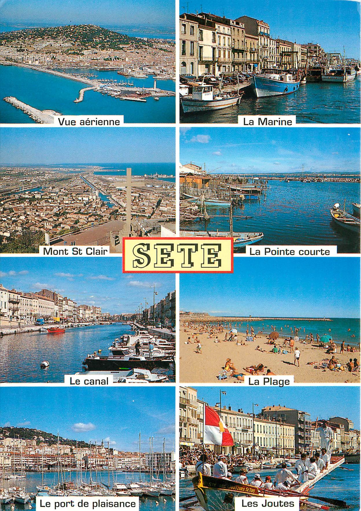 CPM Sete Herault Vue Aerienne Le Mont St Clair 