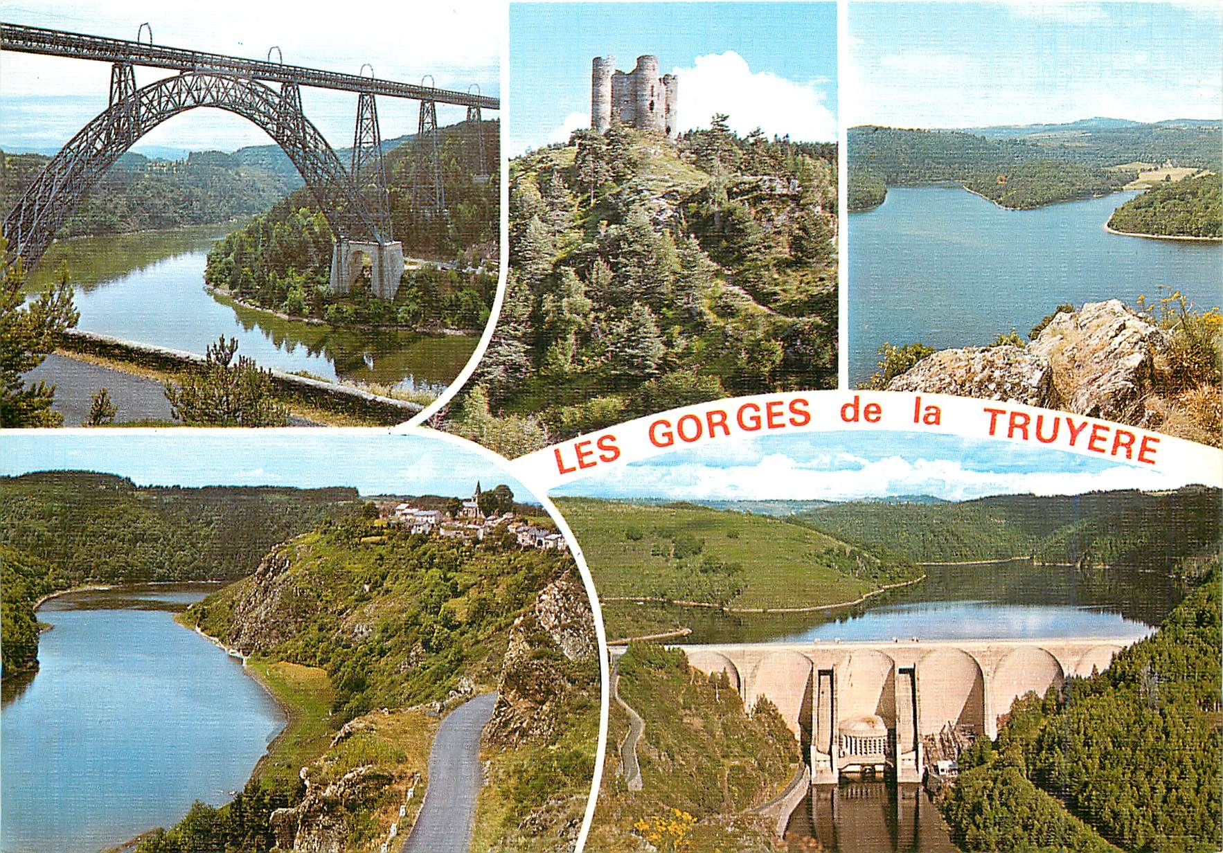 CPM Gorges de la Truyere Viaduct de Garabit Chateau d'Alleuze