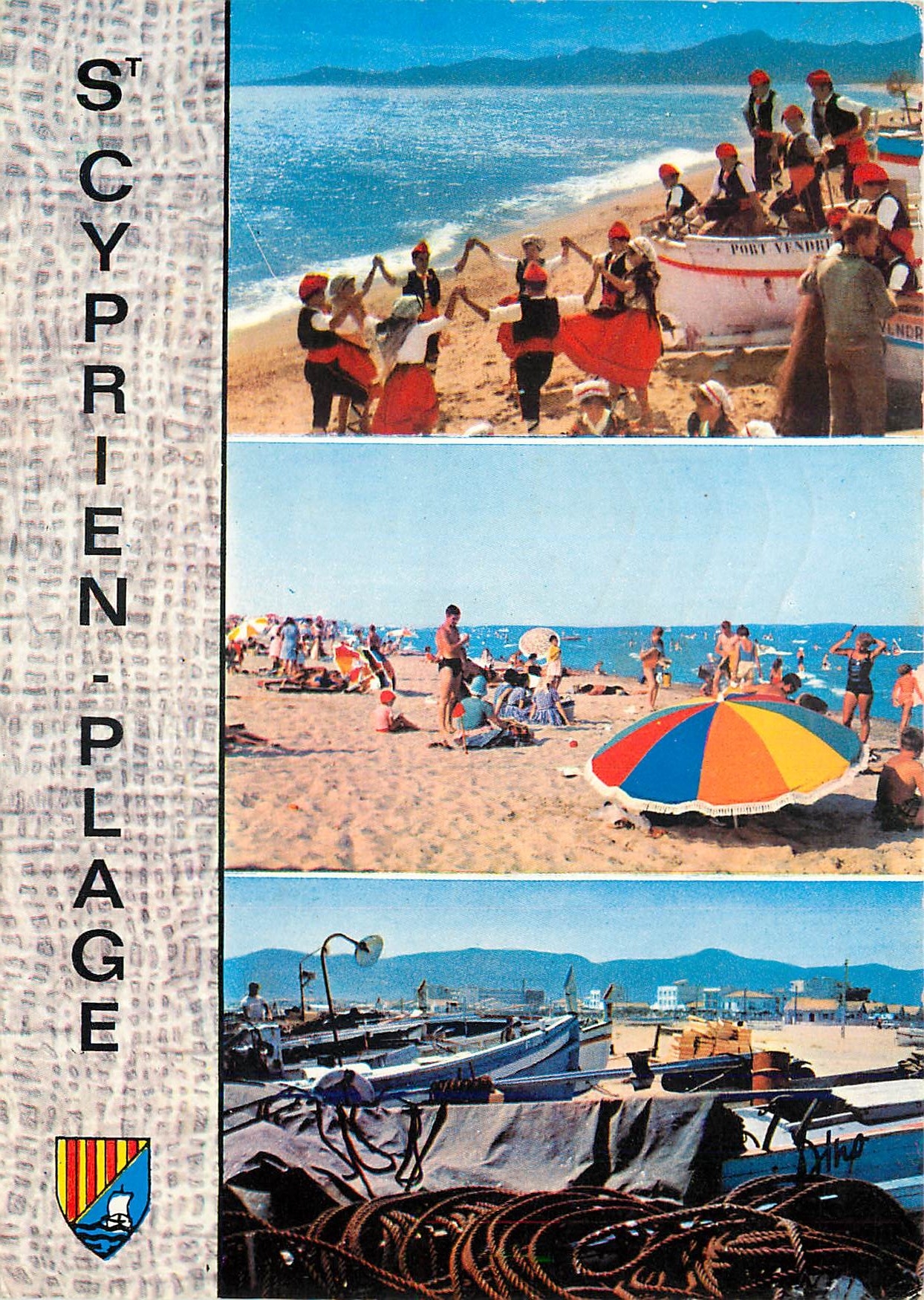 CPM Pyrenees Orientales La Cote Catalane St Cyprien Plage Divers aspects de la station