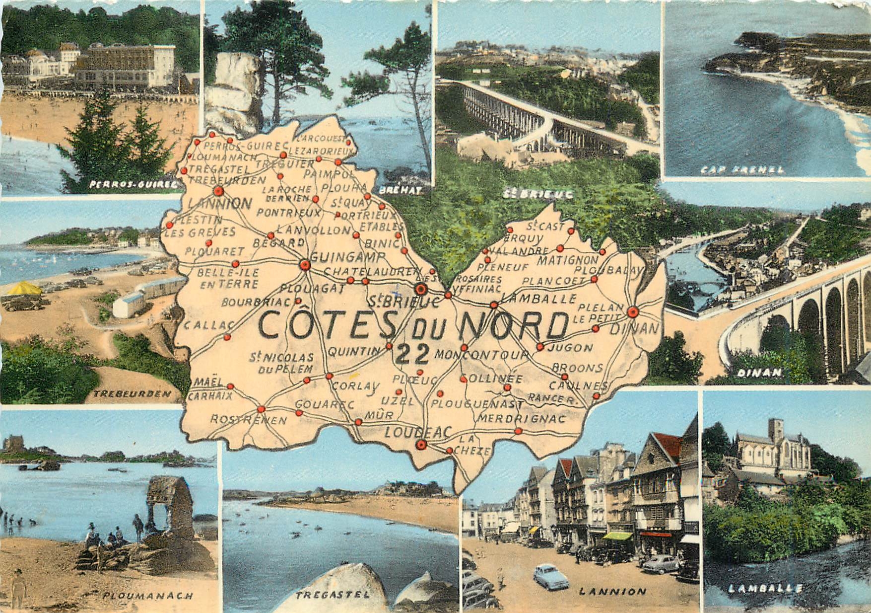 CPM Les Cotes du Nord Perros Guirec Brehat St Brieuc Cap Frehel Ploumanach Lannion Lamballe Tregaste