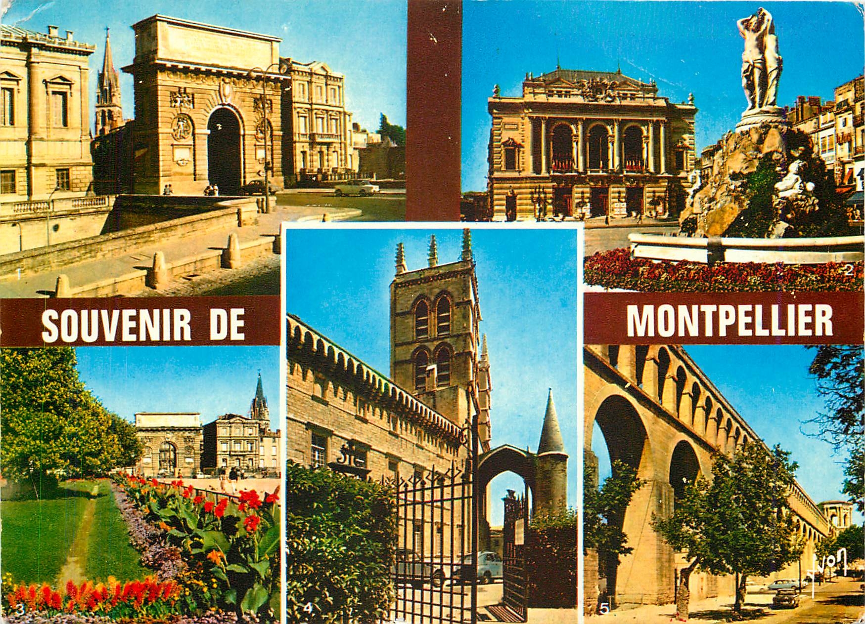 CPM Montpellier Herault Arc de Triomphe Place de la Cathedrale