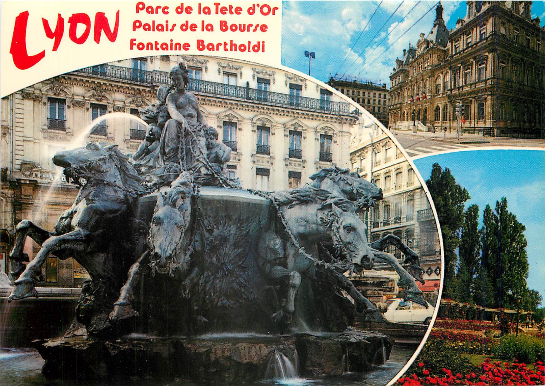 CPM Lyon La Fontaine Bartholdi Le Palais de la Bourse 